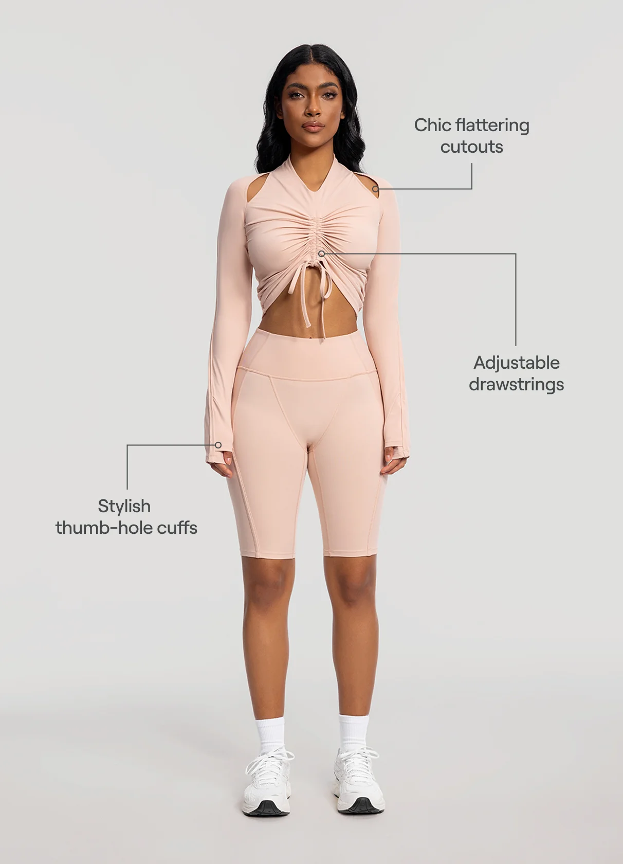 Drawstring Crop Top - Image 2