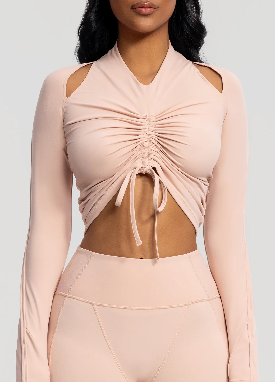 Drawstring Crop Top - Image 4