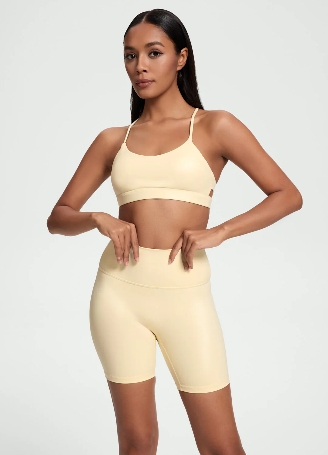 Faux Leather Bike Shorts - Image 5