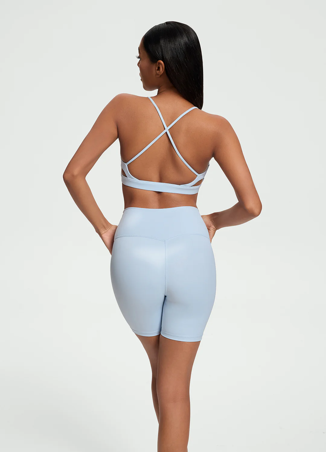 Faux Leather Bike Shorts - Image 3