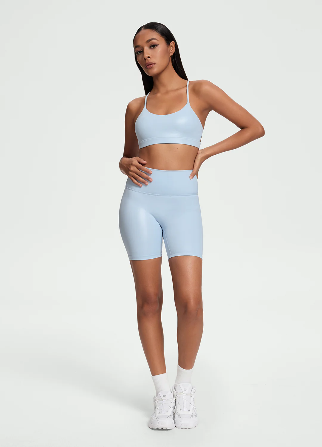 Faux Leather Bike Shorts - Image 5