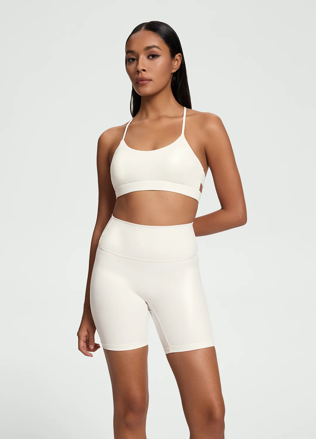 Faux Leather Bike Shorts - Image 6