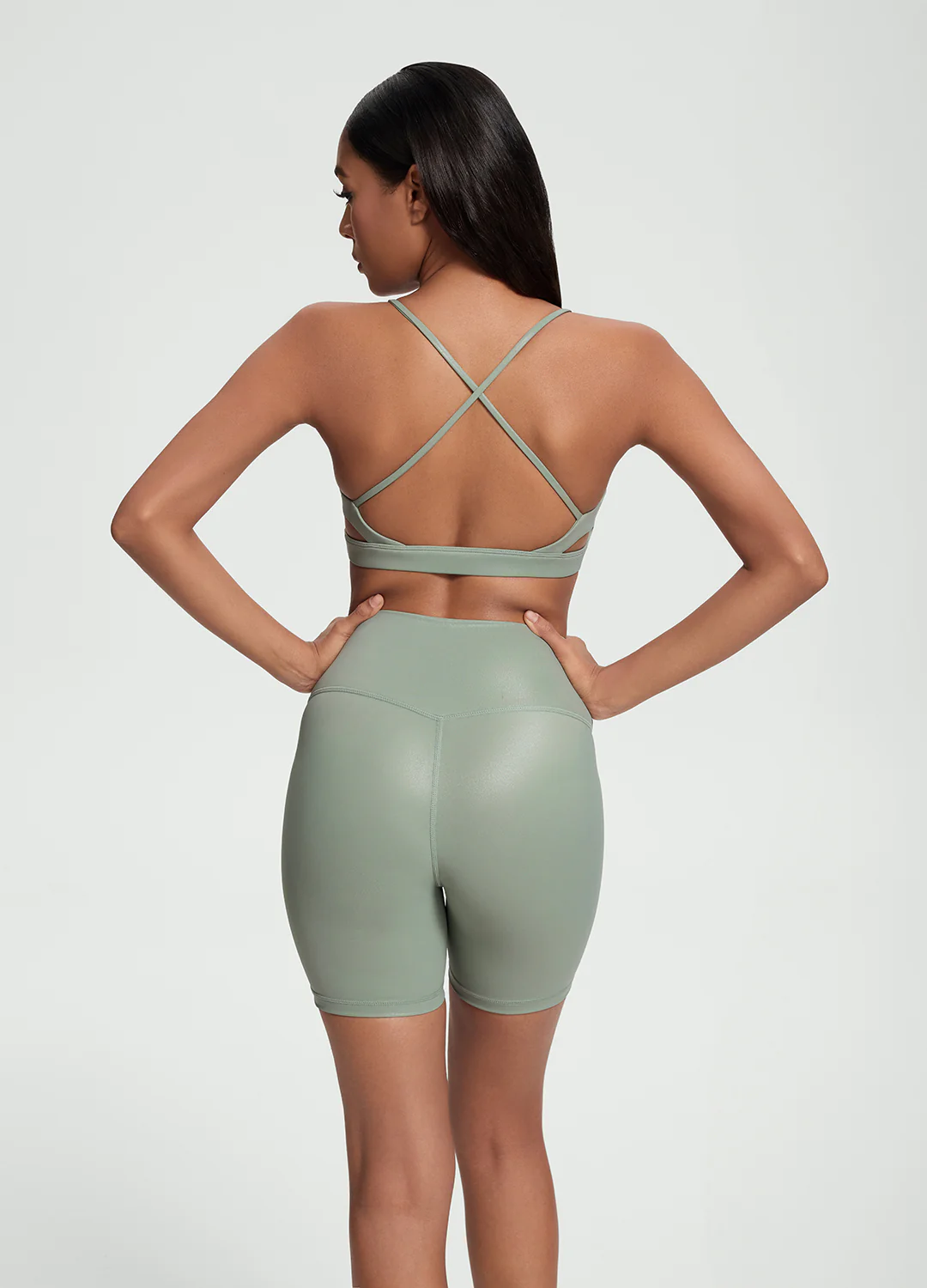 Faux Leather Crossback Top - Image 3