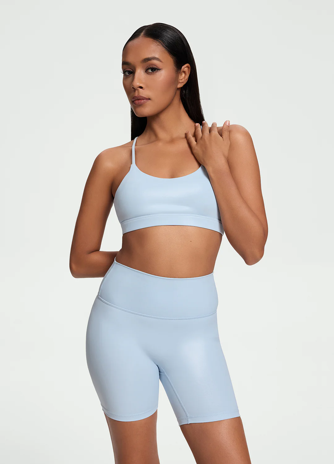 Faux Leather Crossback Top - Image 2