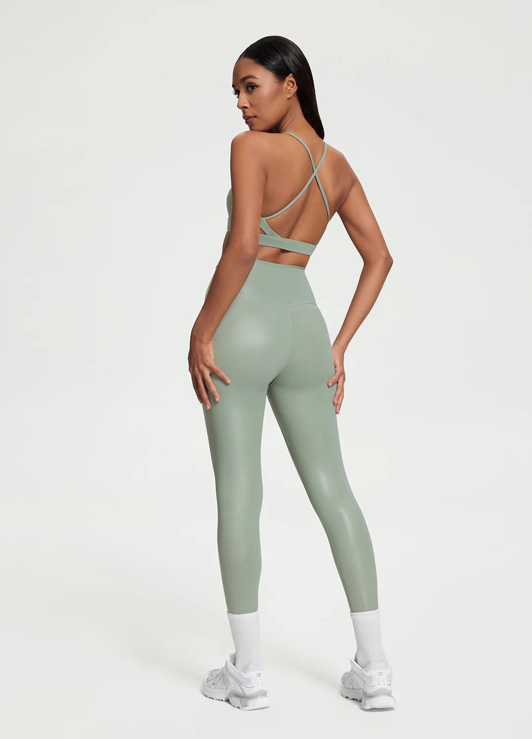 Faux Leather ⅞ Leggings - Image 3