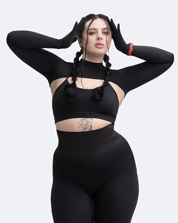 Glove Sleeve Crop Top - Image 15