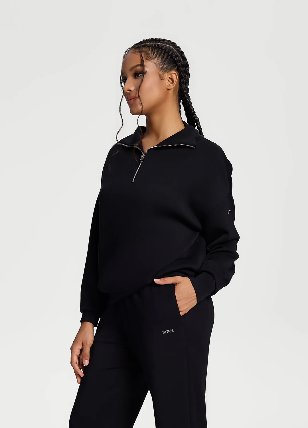 Half-Zip Long Sleeve Sweatshirt - Image 3
