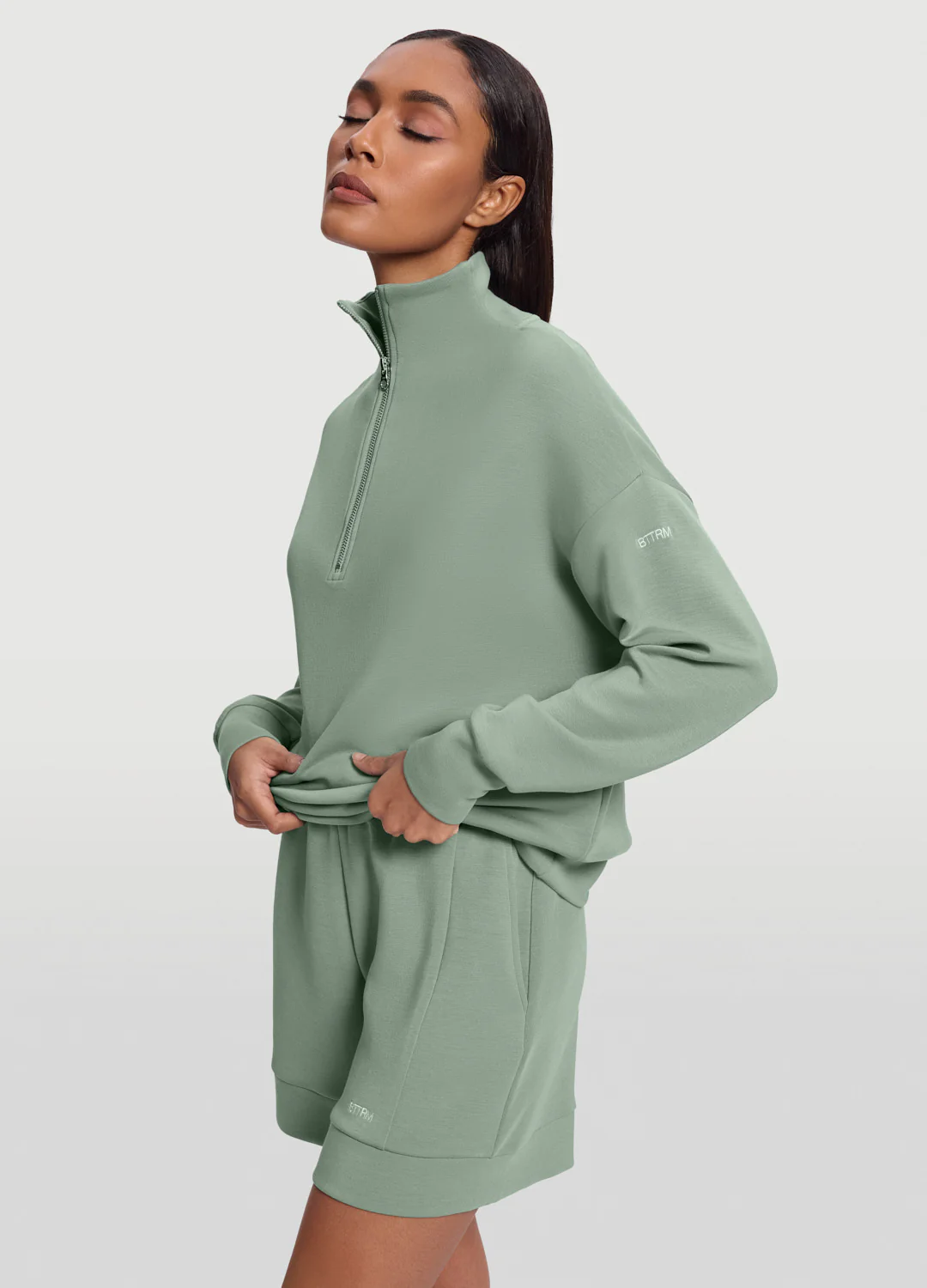 Half-Zip Long Sleeve Sweatshirt - Image 2
