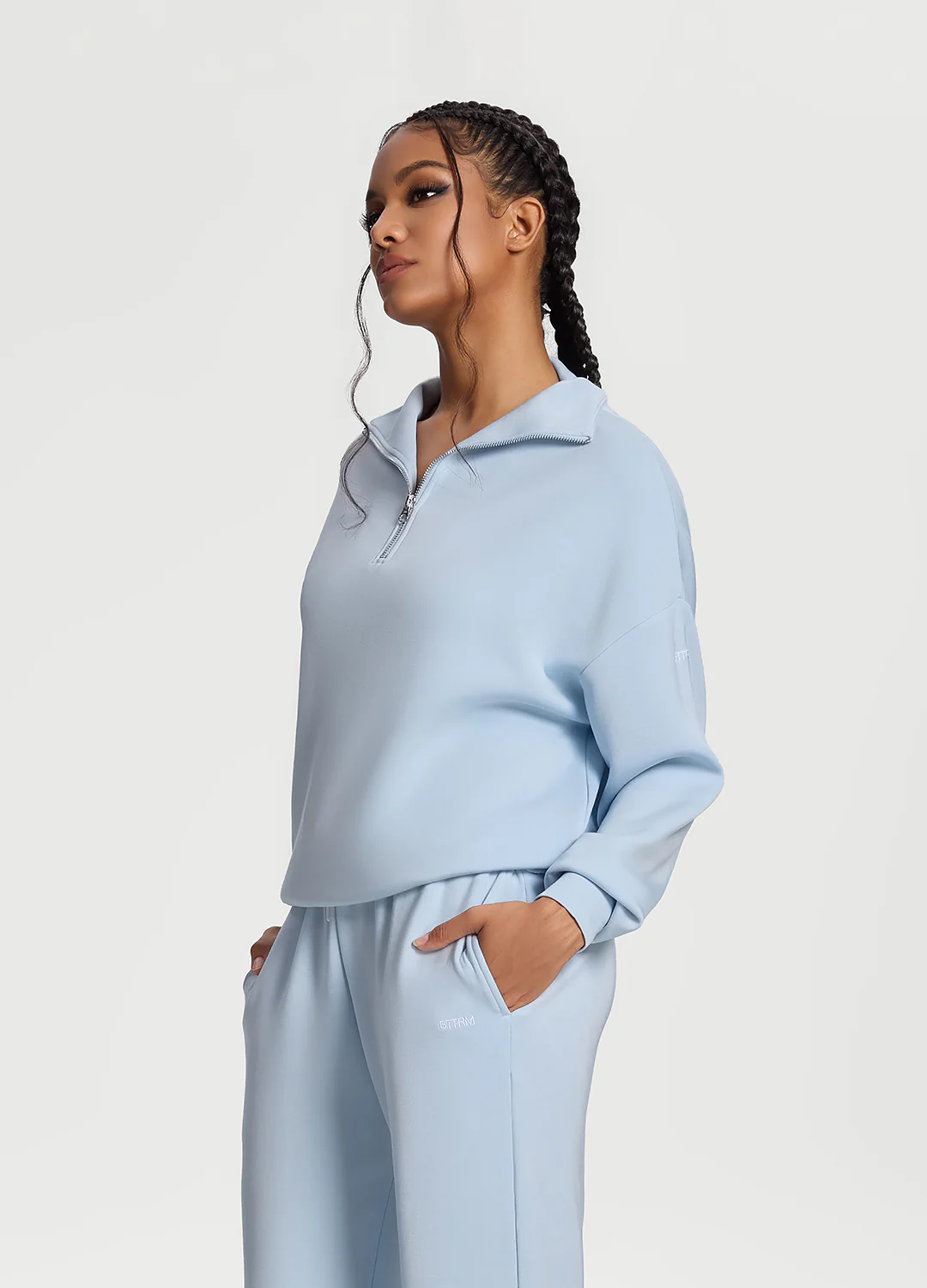 Half-Zip Long Sleeve Sweatshirt - Image 2