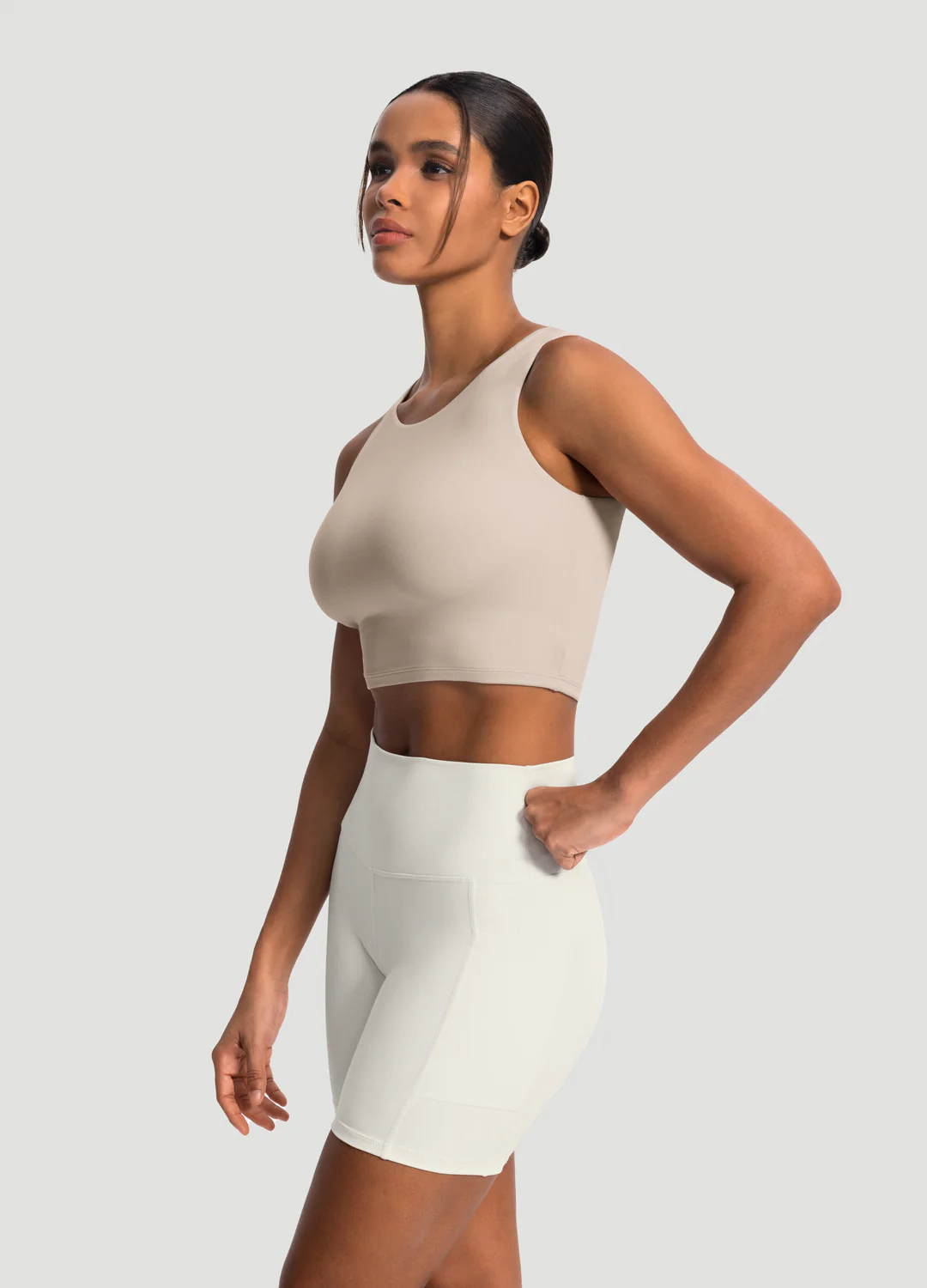 High Neck Cropped Tank Top - Image 2