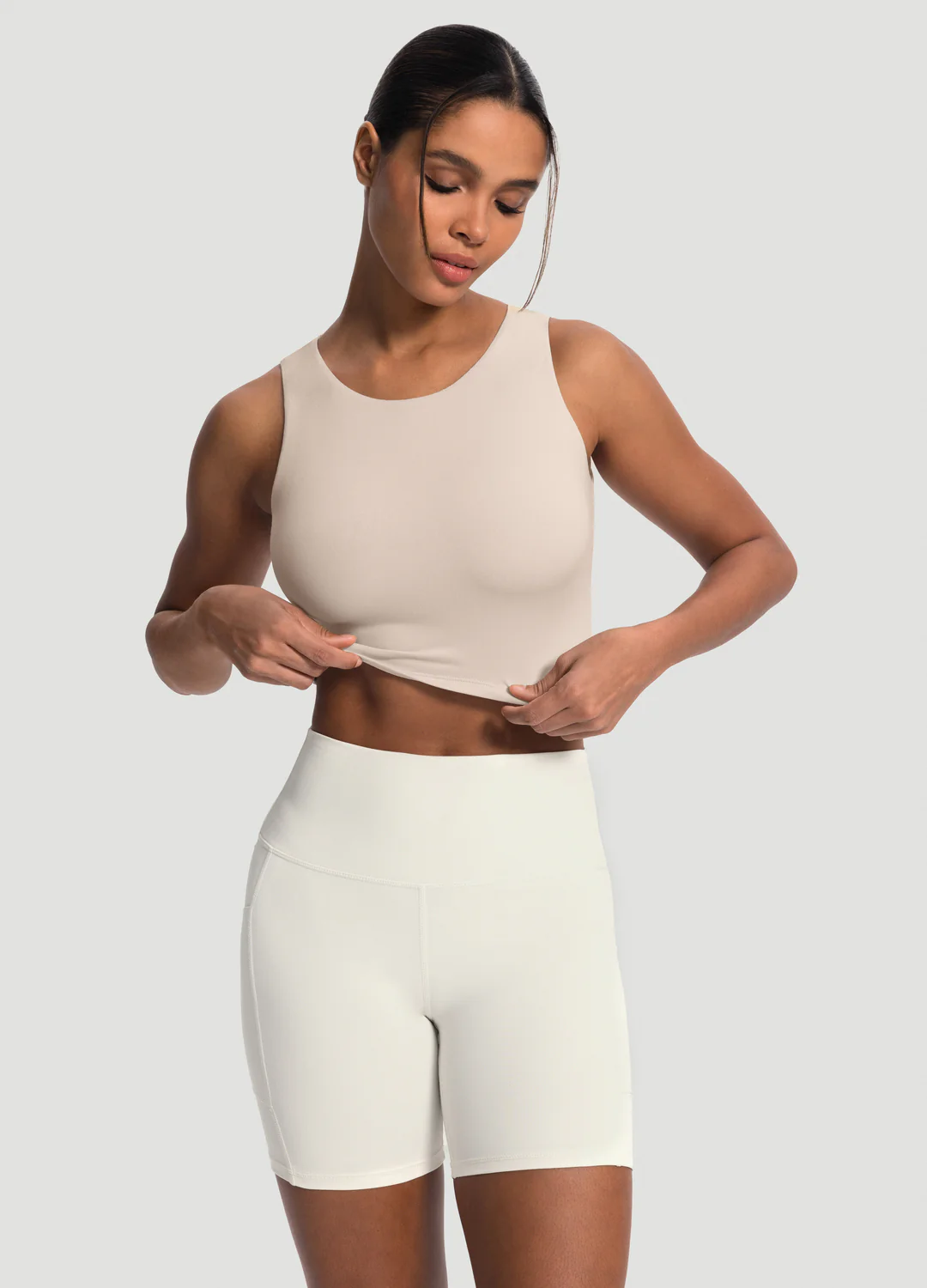High Neck Cropped Tank Top - Image 5