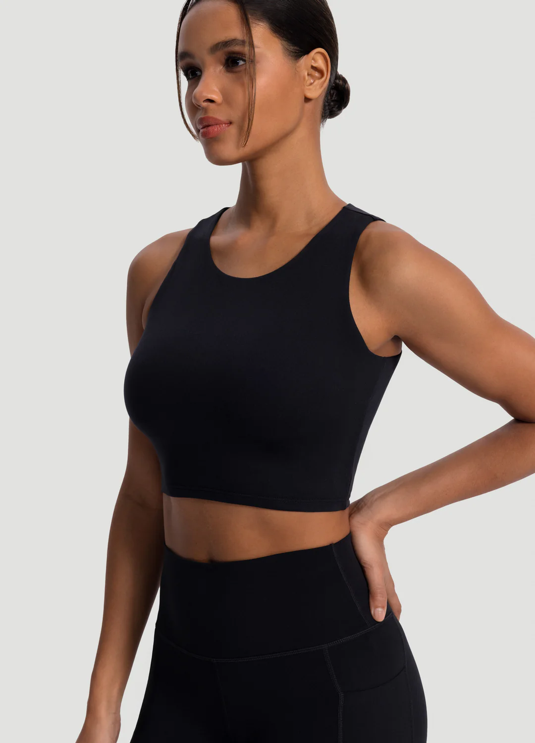 High Neck Cropped Tank Top - Image 4