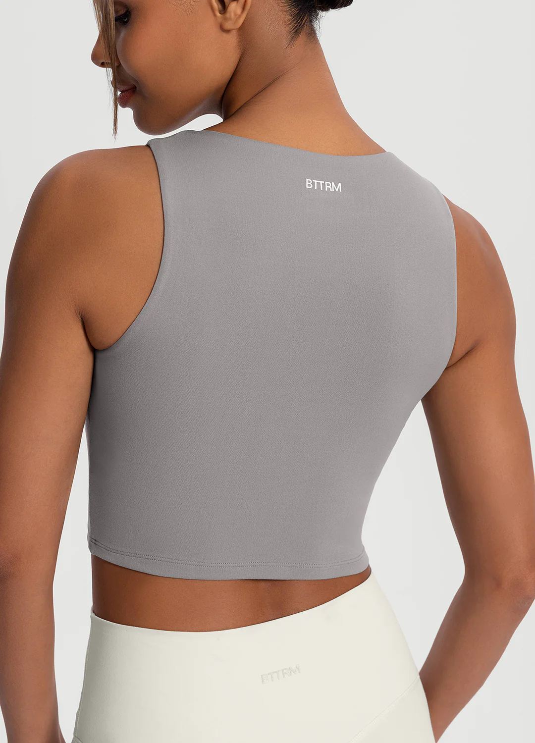 High Neck Cropped Tank Top - Image 3