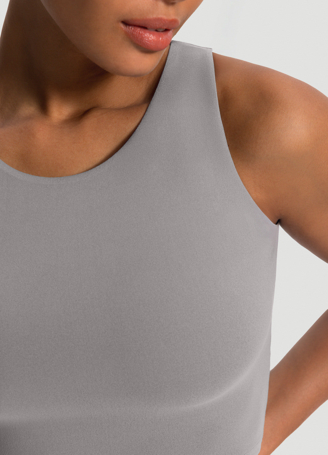 High Neck Cropped Tank Top - Image 4