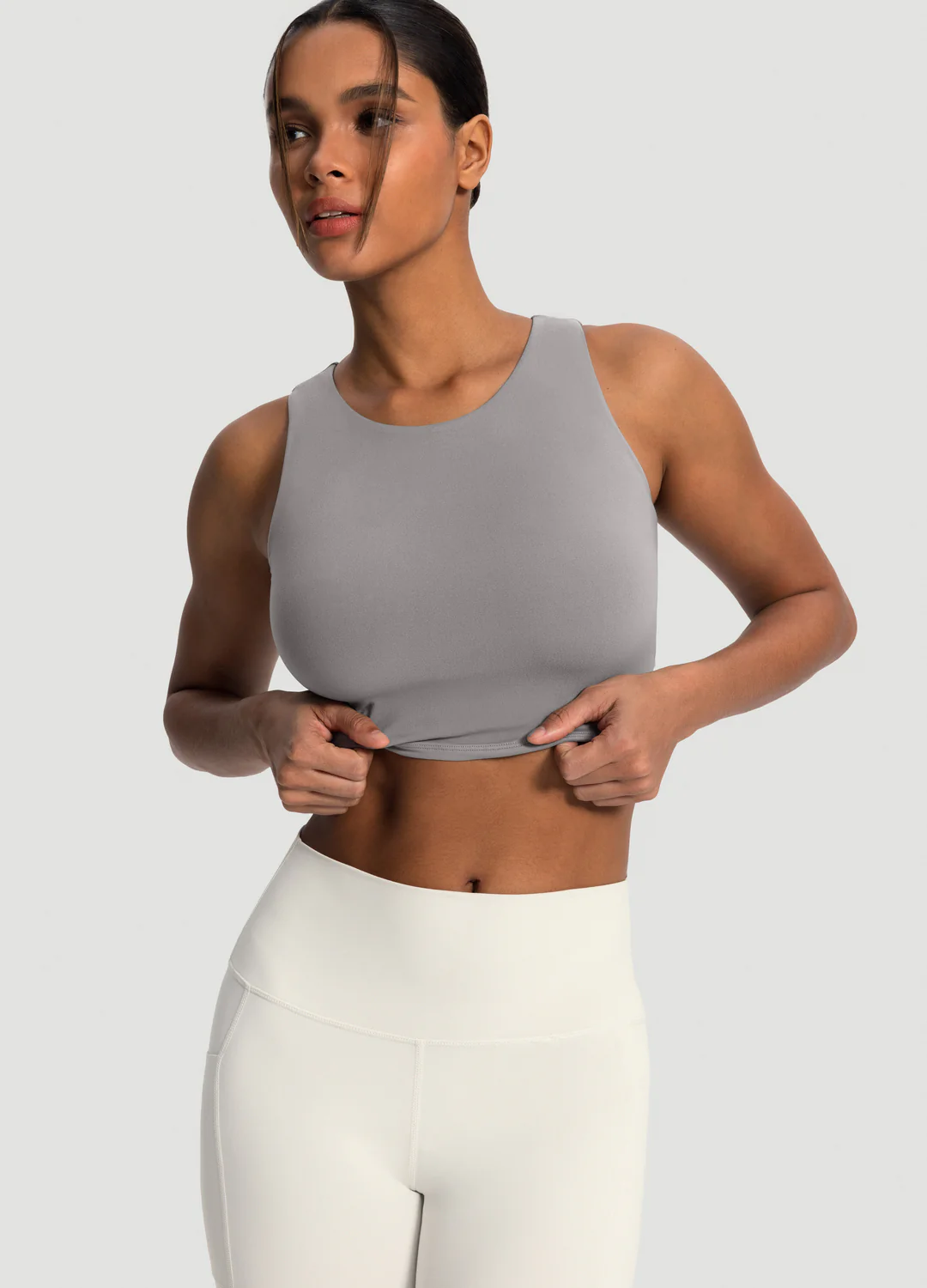 High Neck Cropped Tank Top - Image 5