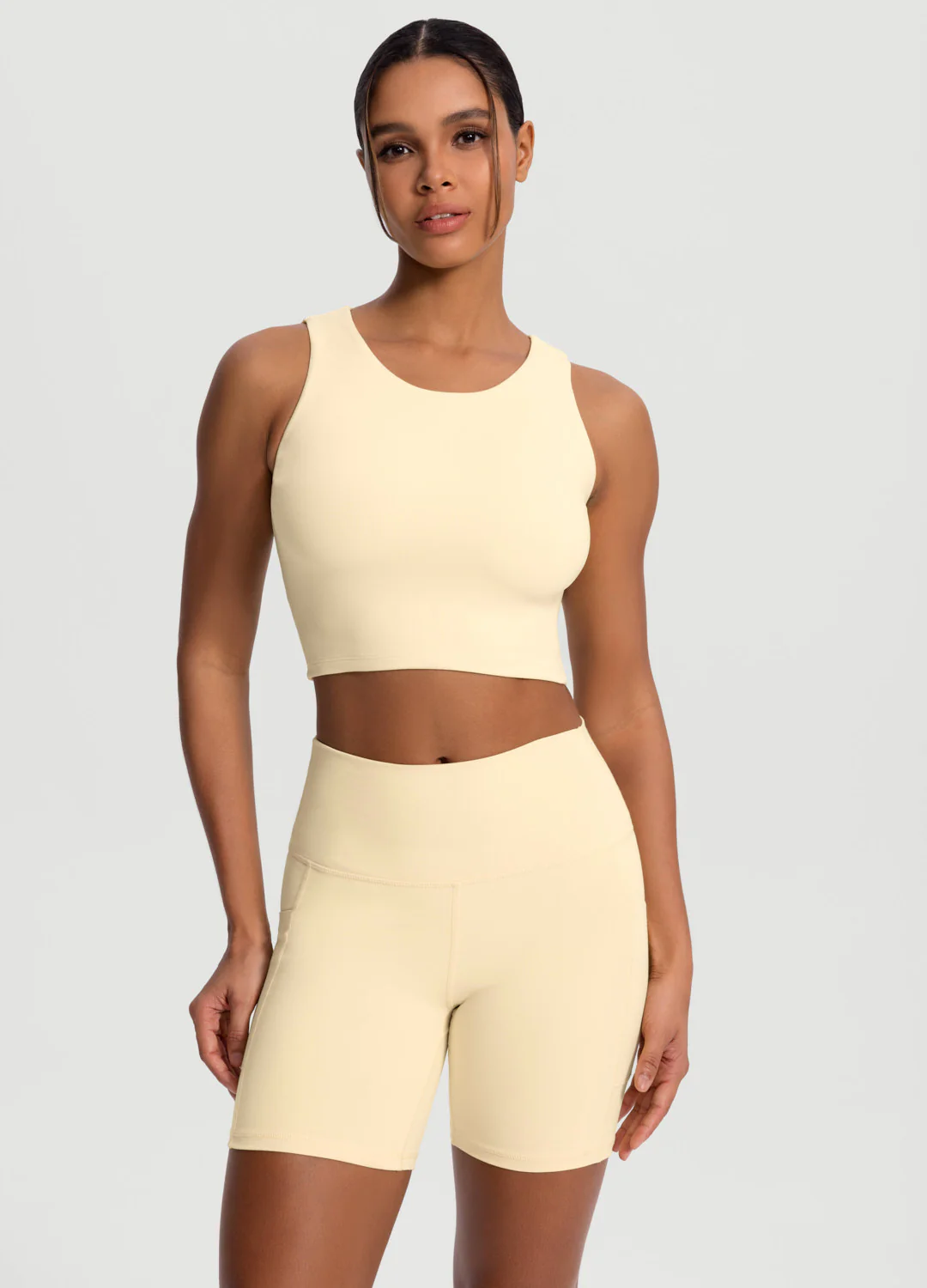 High Neck Cropped Tank Top