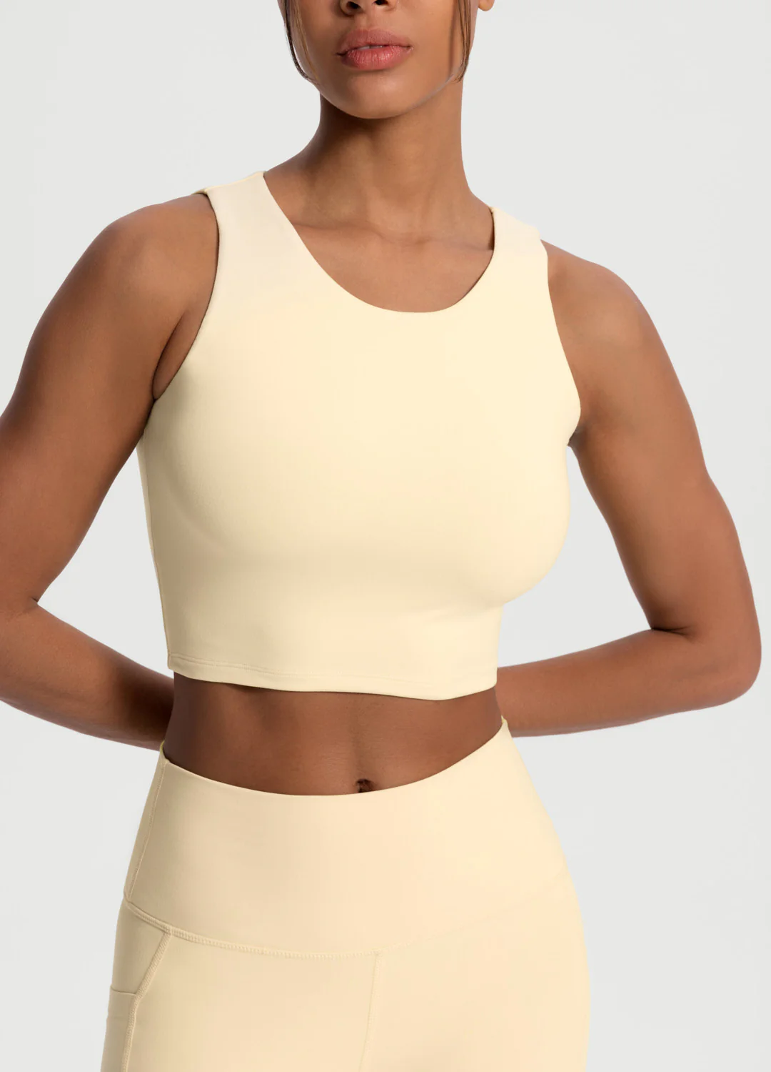 High Neck Cropped Tank Top - Image 4