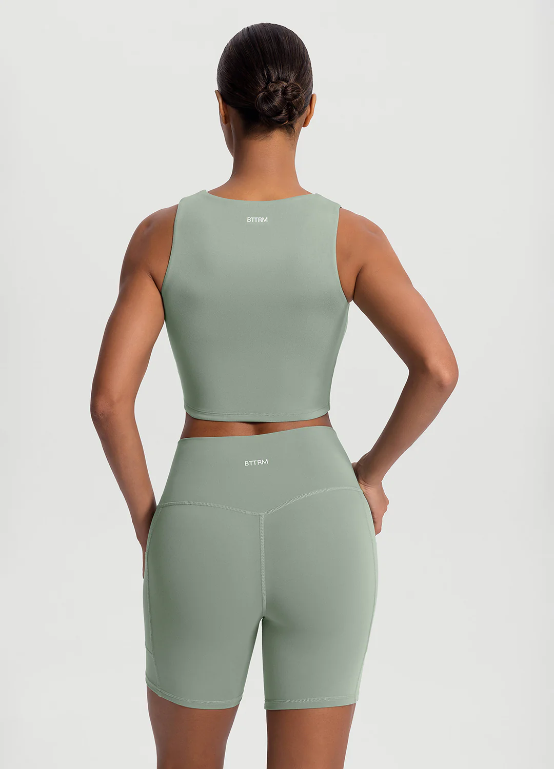High Neck Cropped Tank Top - Image 3