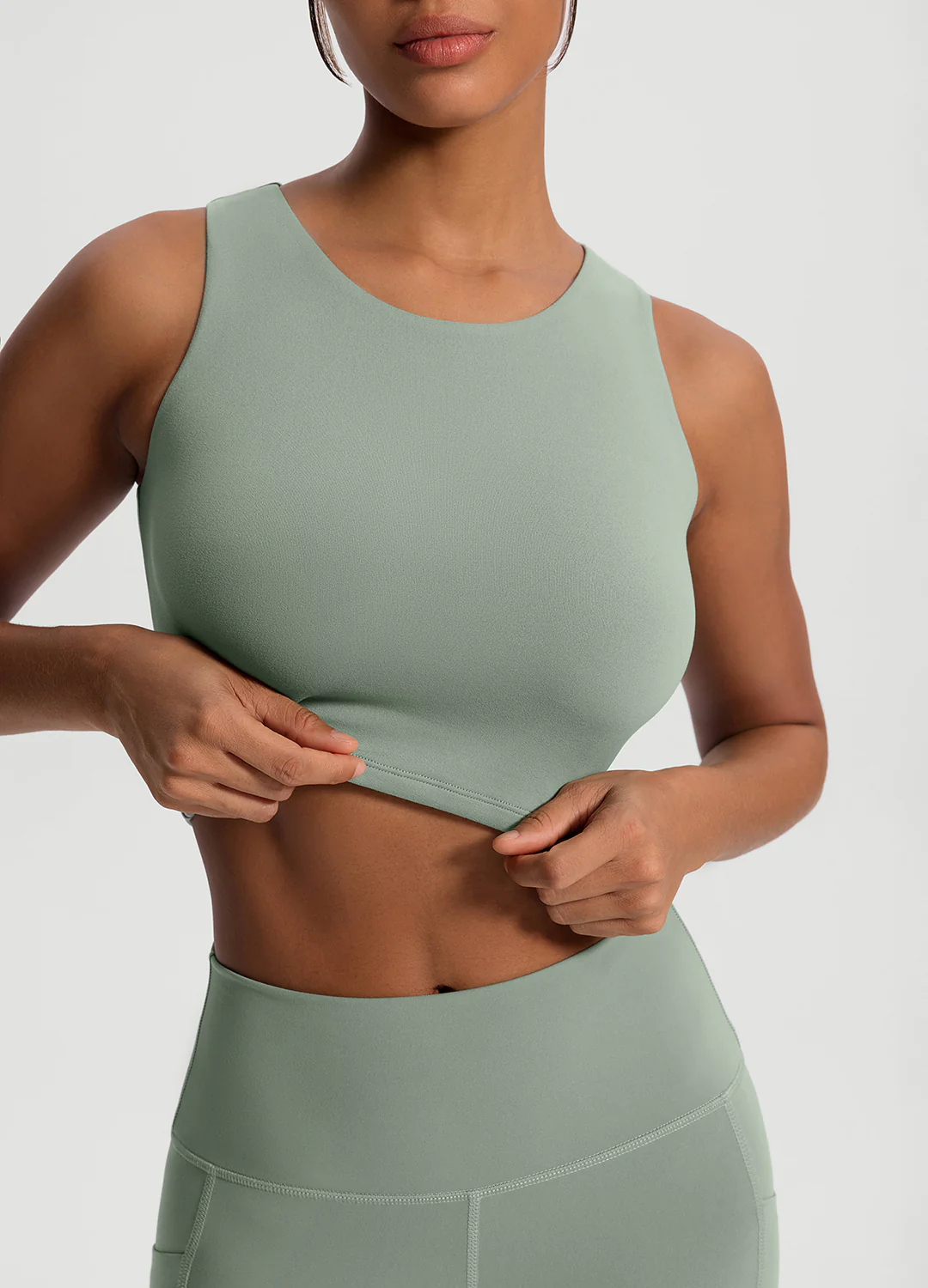 High Neck Cropped Tank Top - Image 4