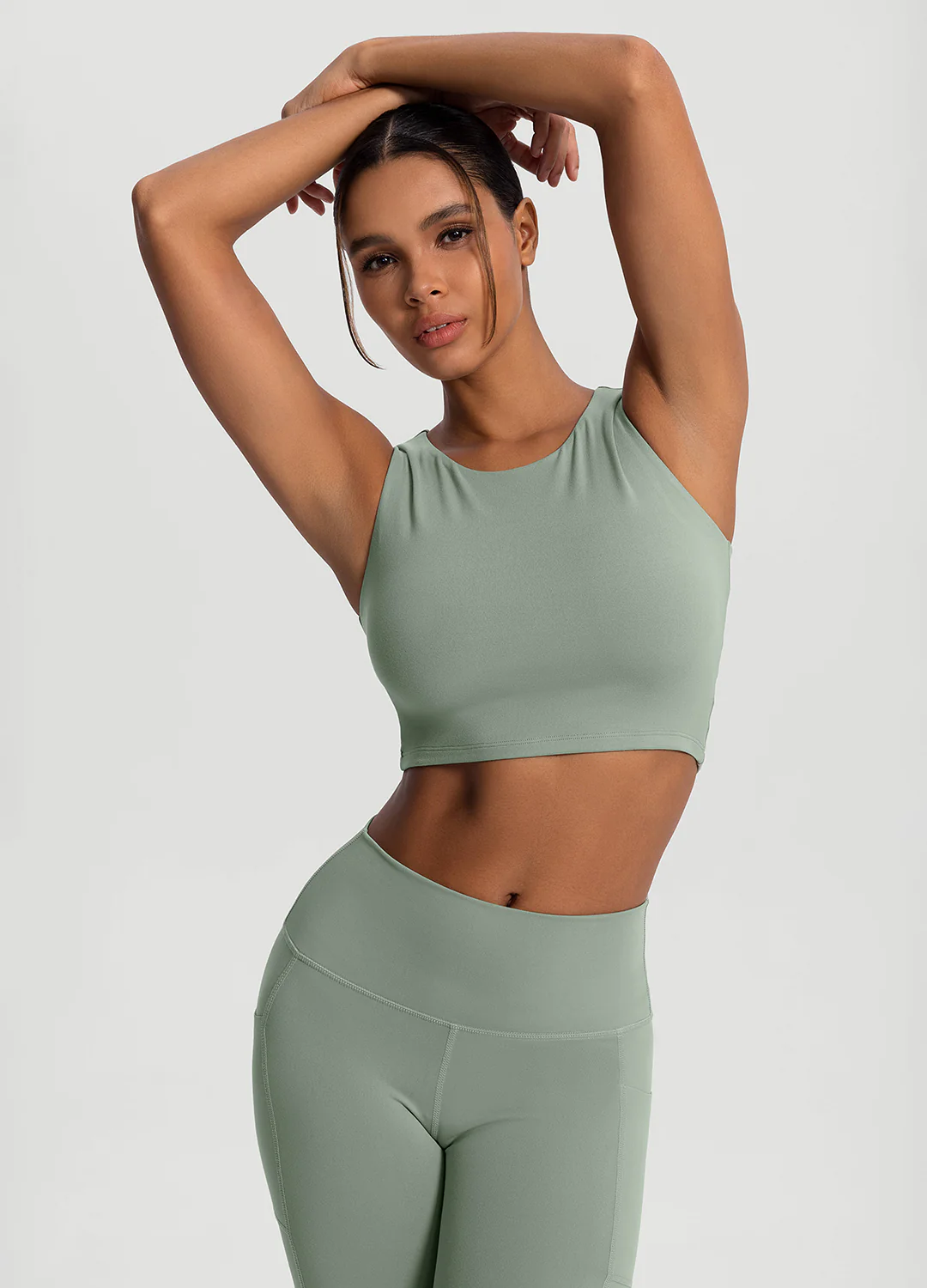 High Neck Cropped Tank Top - Image 5