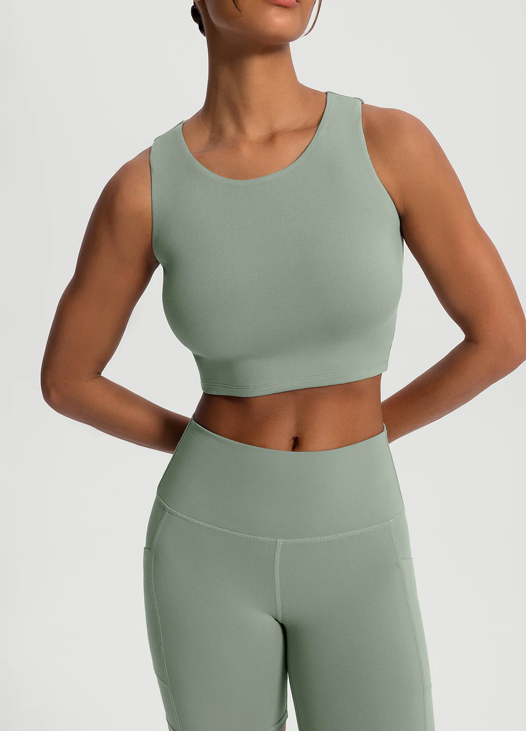 High Neck Cropped Tank Top - Image 6