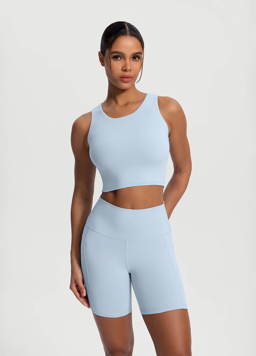 High Neck Cropped Tank Top