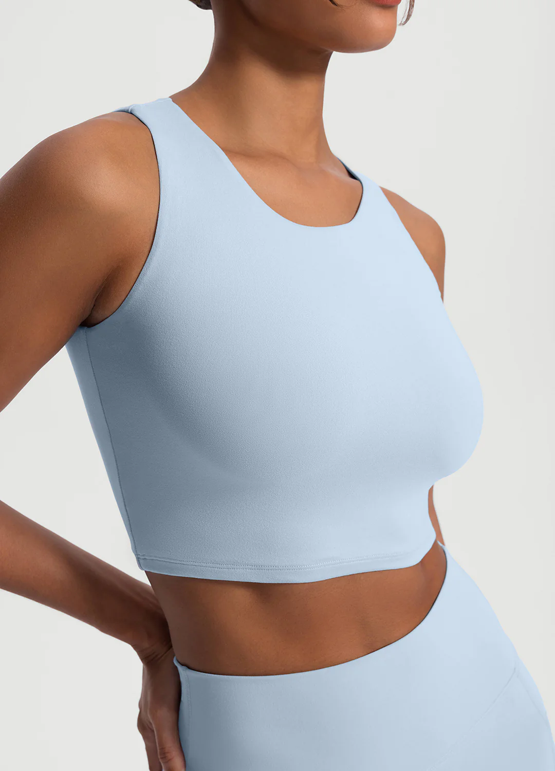 High Neck Cropped Tank Top - Image 4