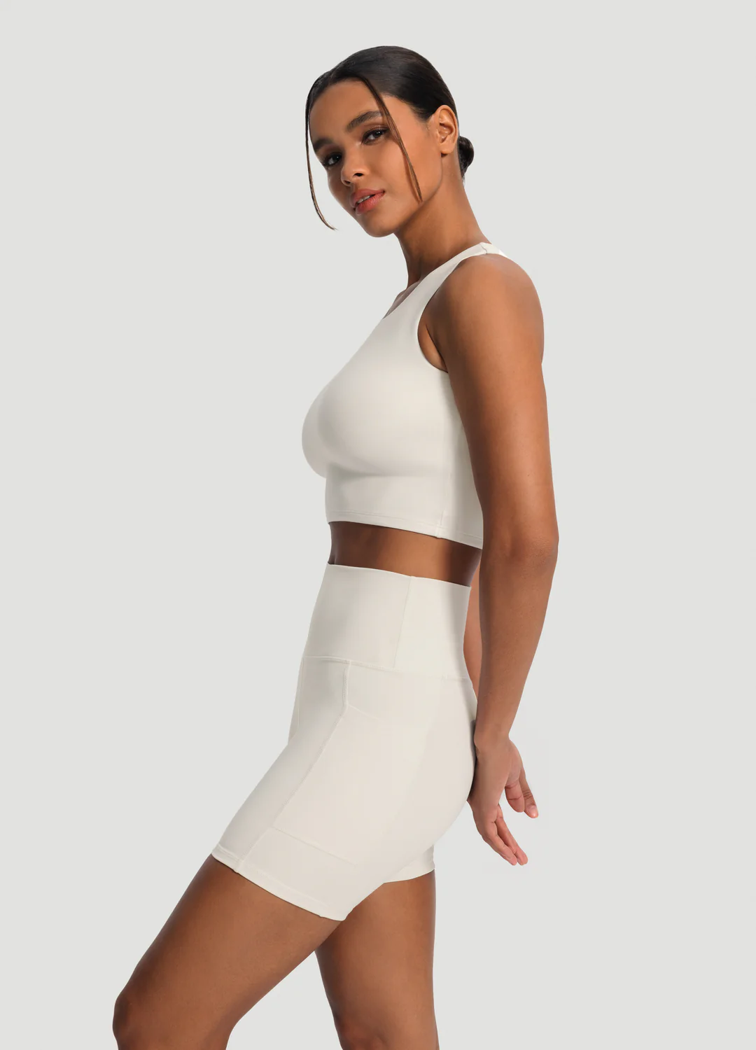 High Neck Cropped Tank Top - Image 2