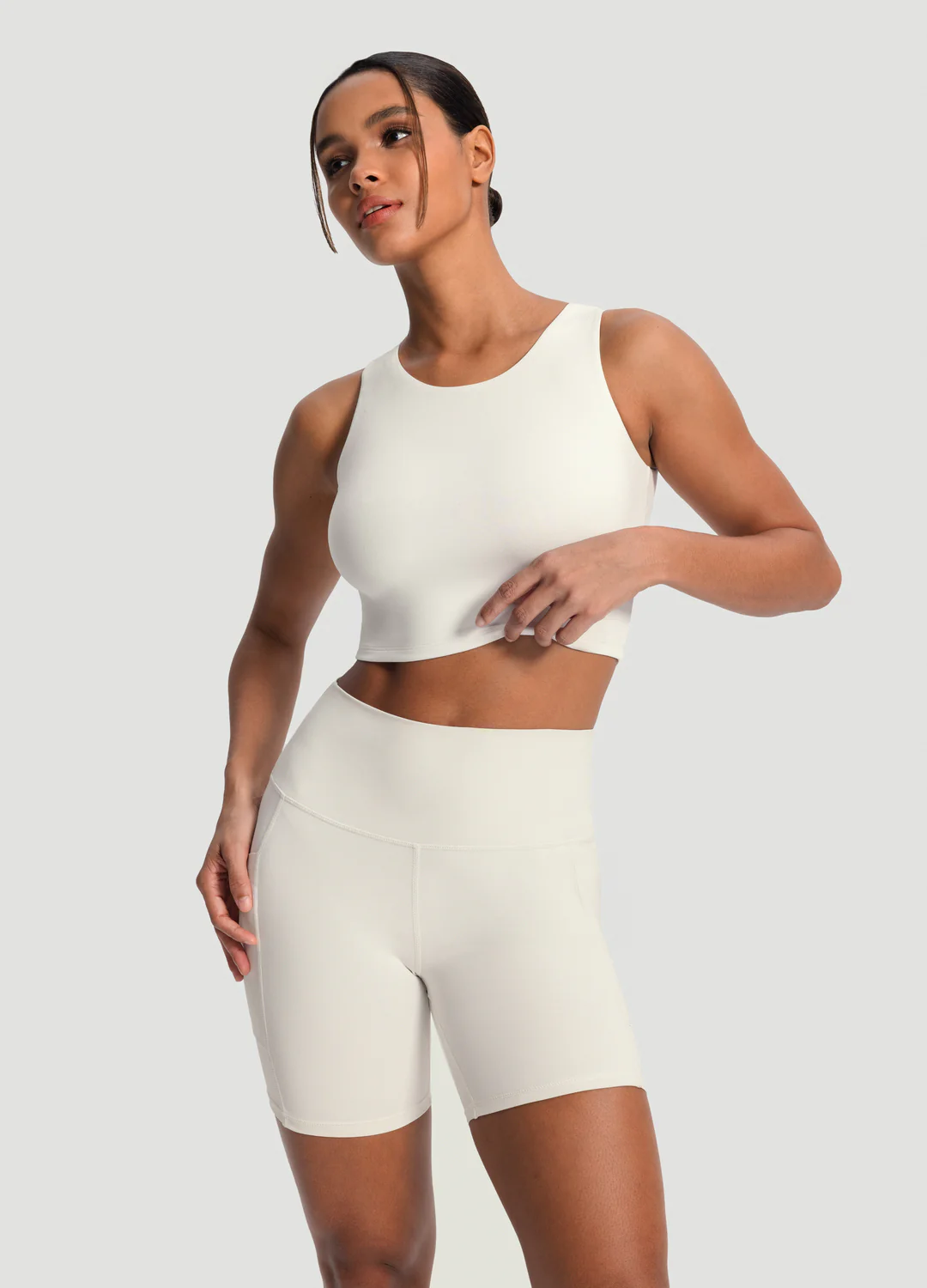 High Neck Cropped Tank Top - Image 5