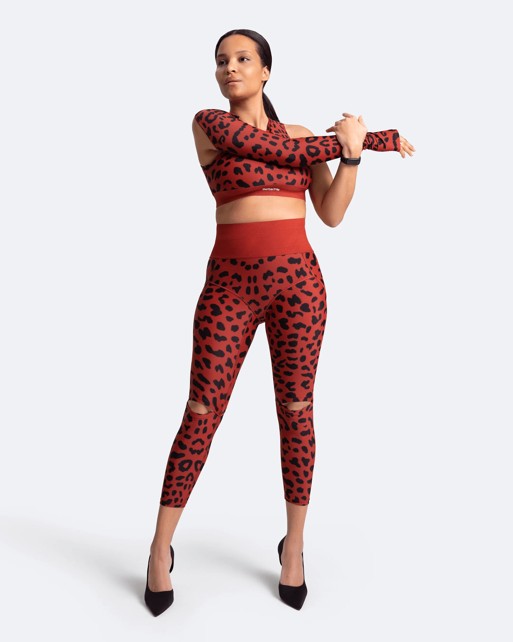 High-Rise Knee-Slit Leggings - Image 11