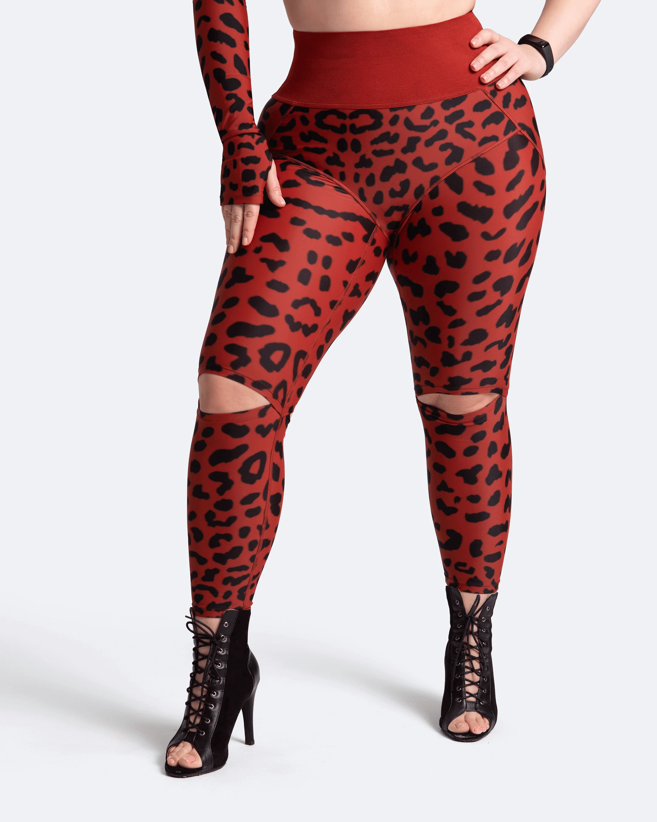 High-Rise Knee-Slit Leggings - Image 12