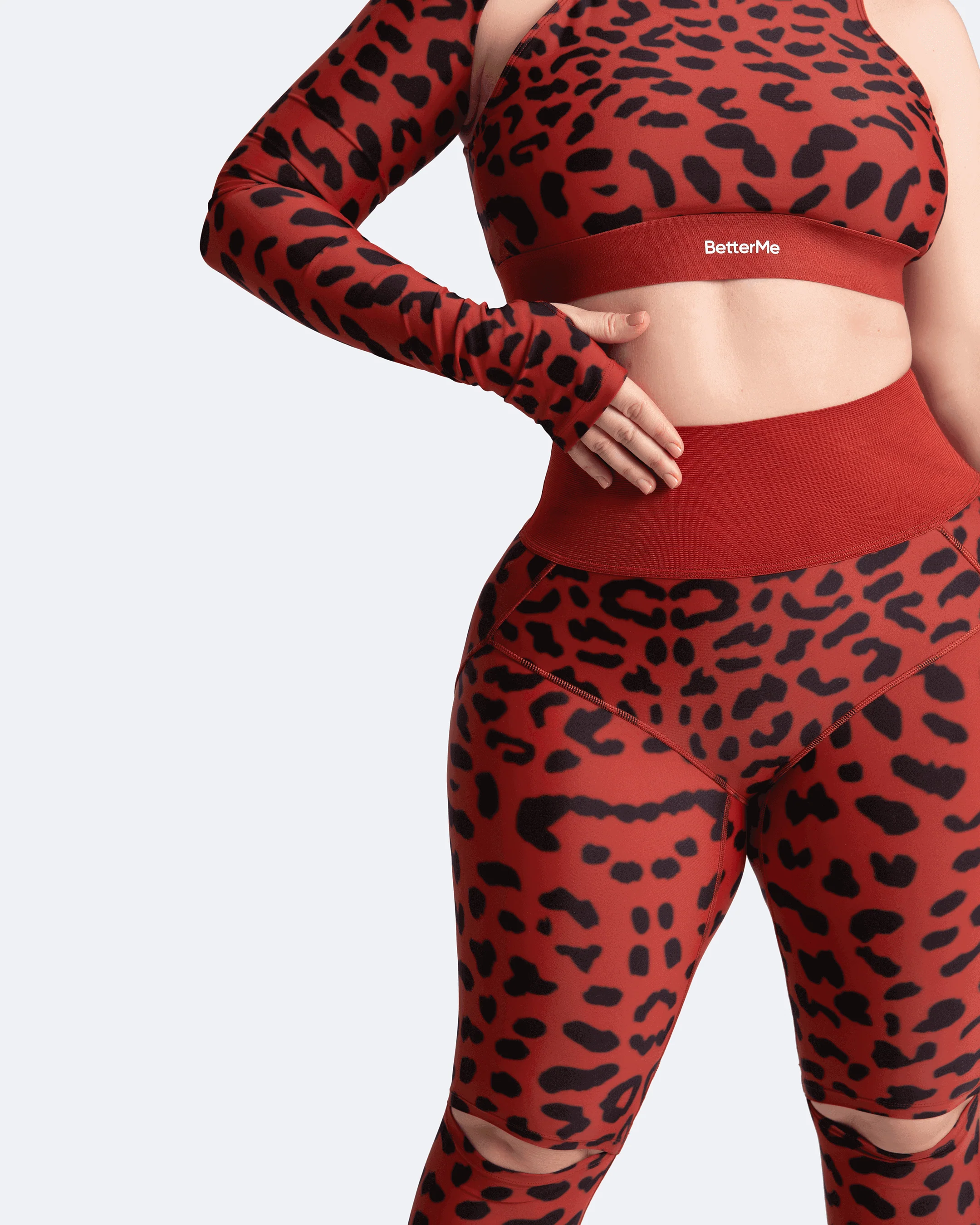 High-Rise Knee-Slit Leggings - Image 15