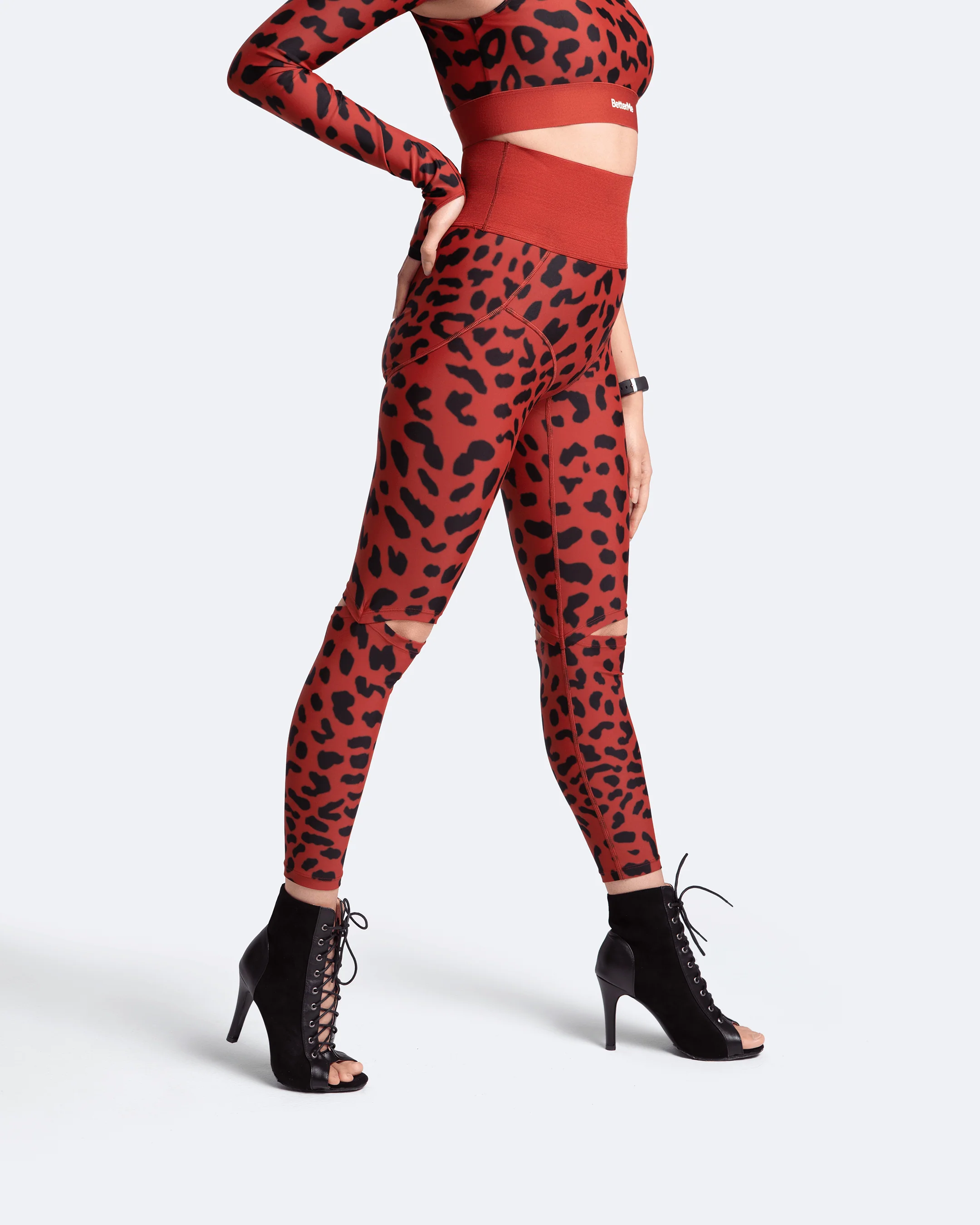 High-Rise Knee-Slit Leggings - Image 3