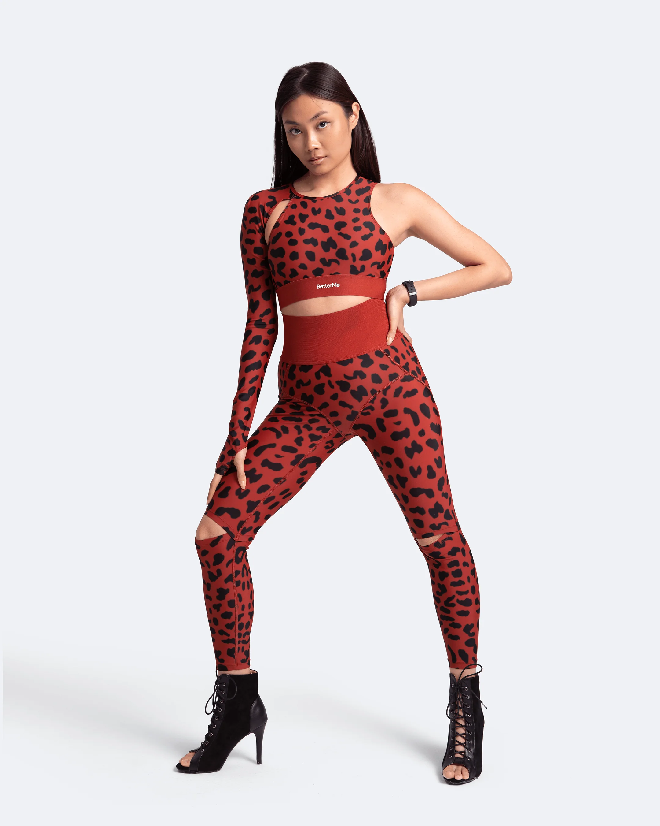 High-Rise Knee-Slit Leggings - Image 6