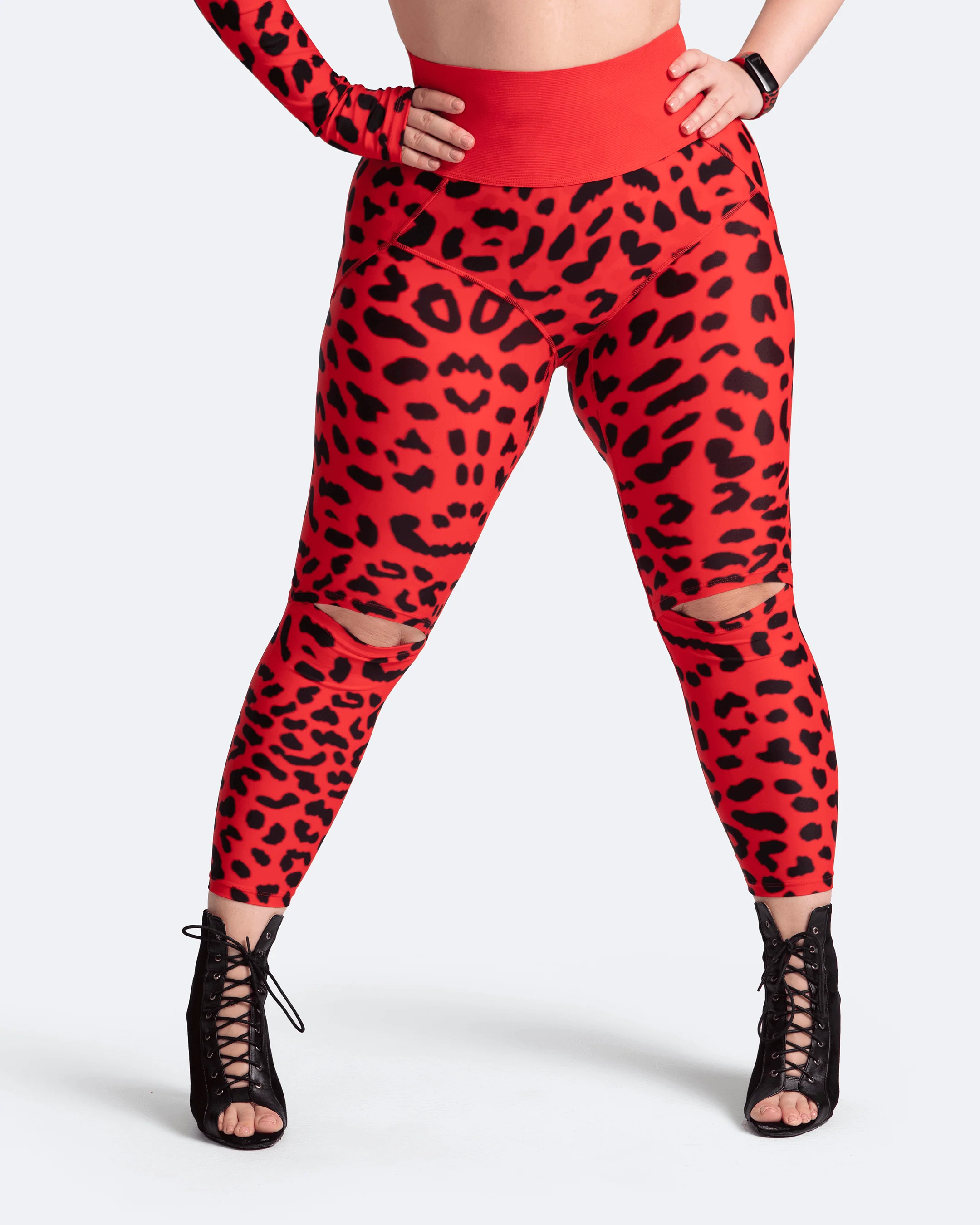 High-Rise Knee-Slit Leggings - Image 12