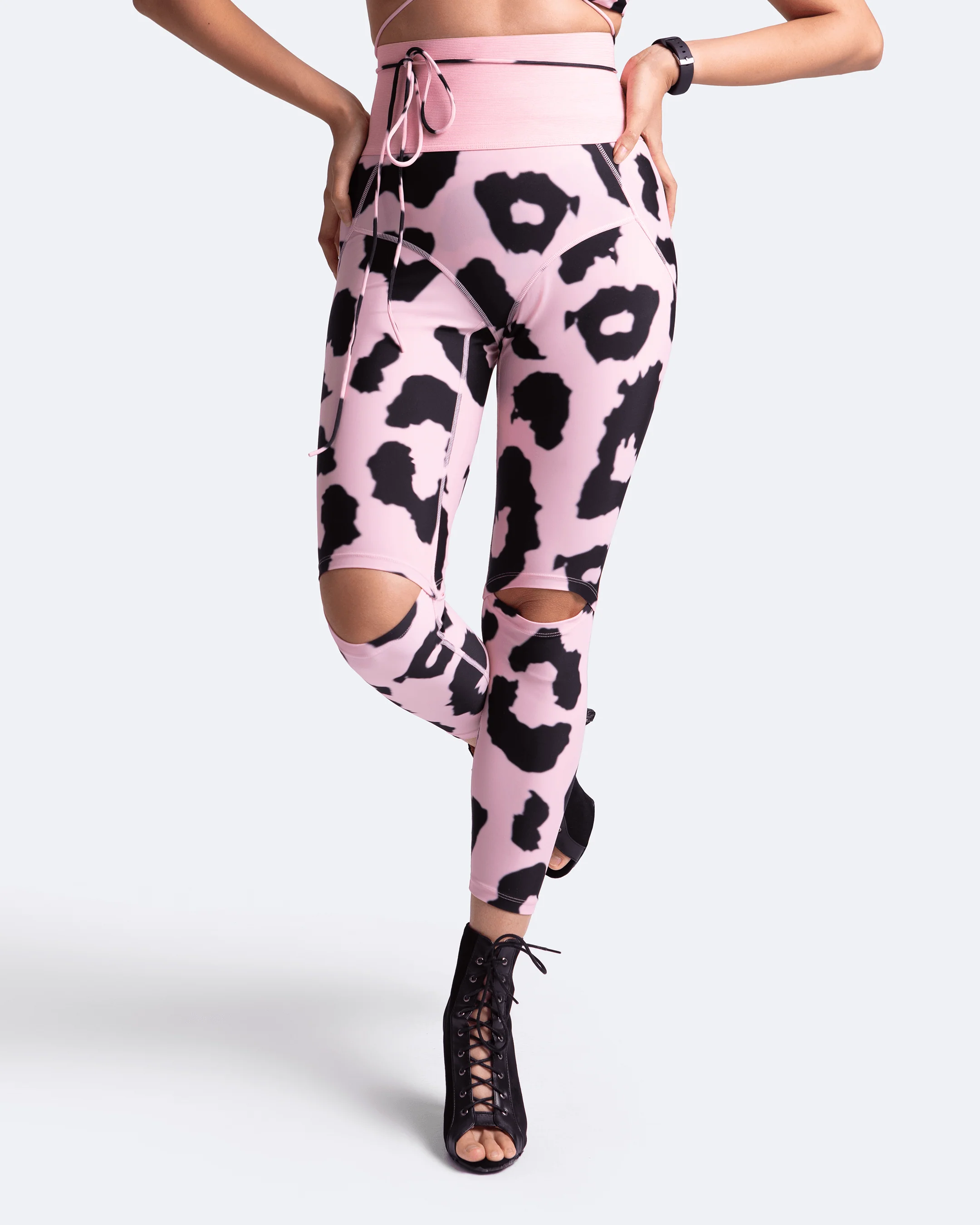 High-Rise Knee-Slit Leggings - Image 5