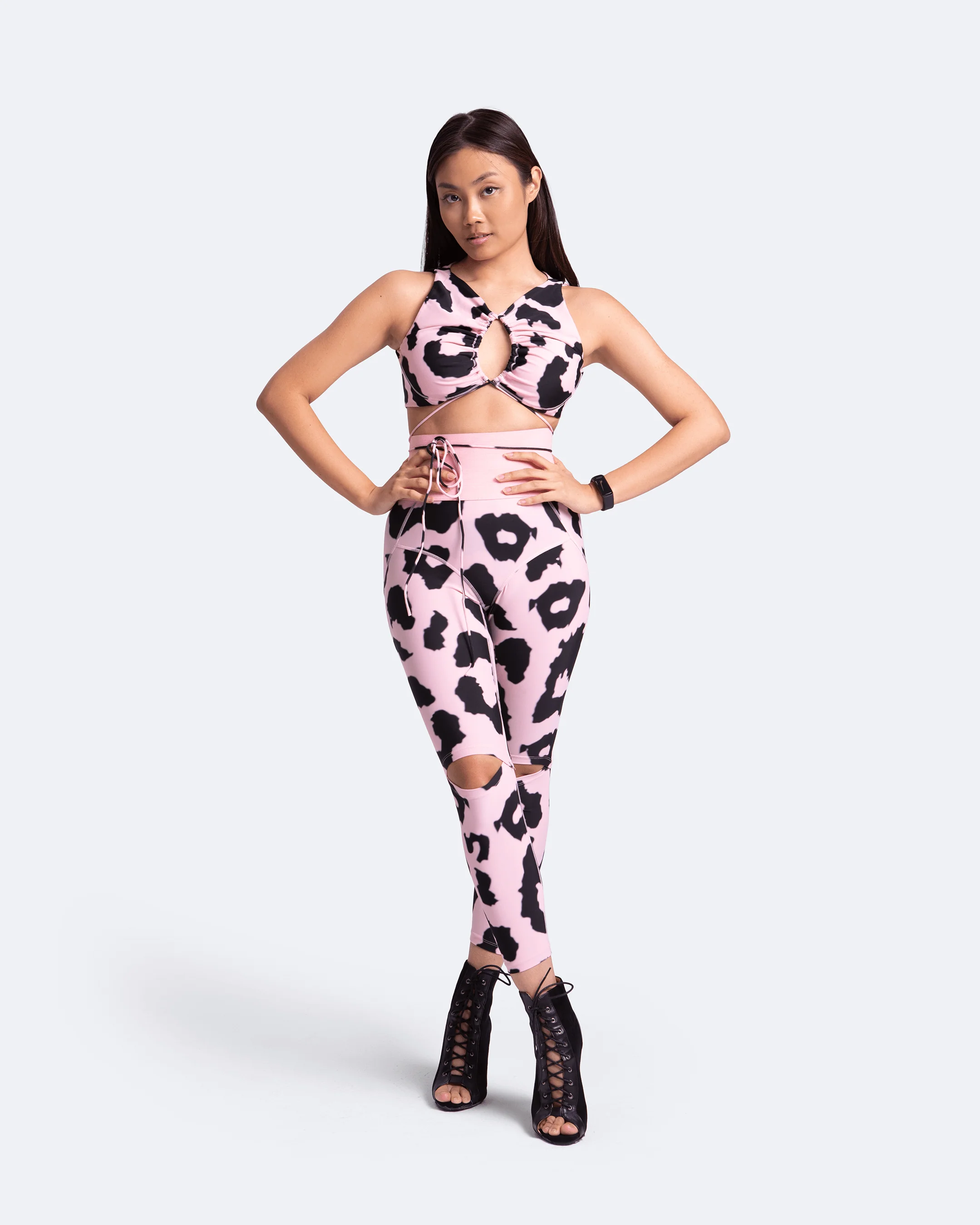 High-Rise Knee-Slit Leggings - Image 6