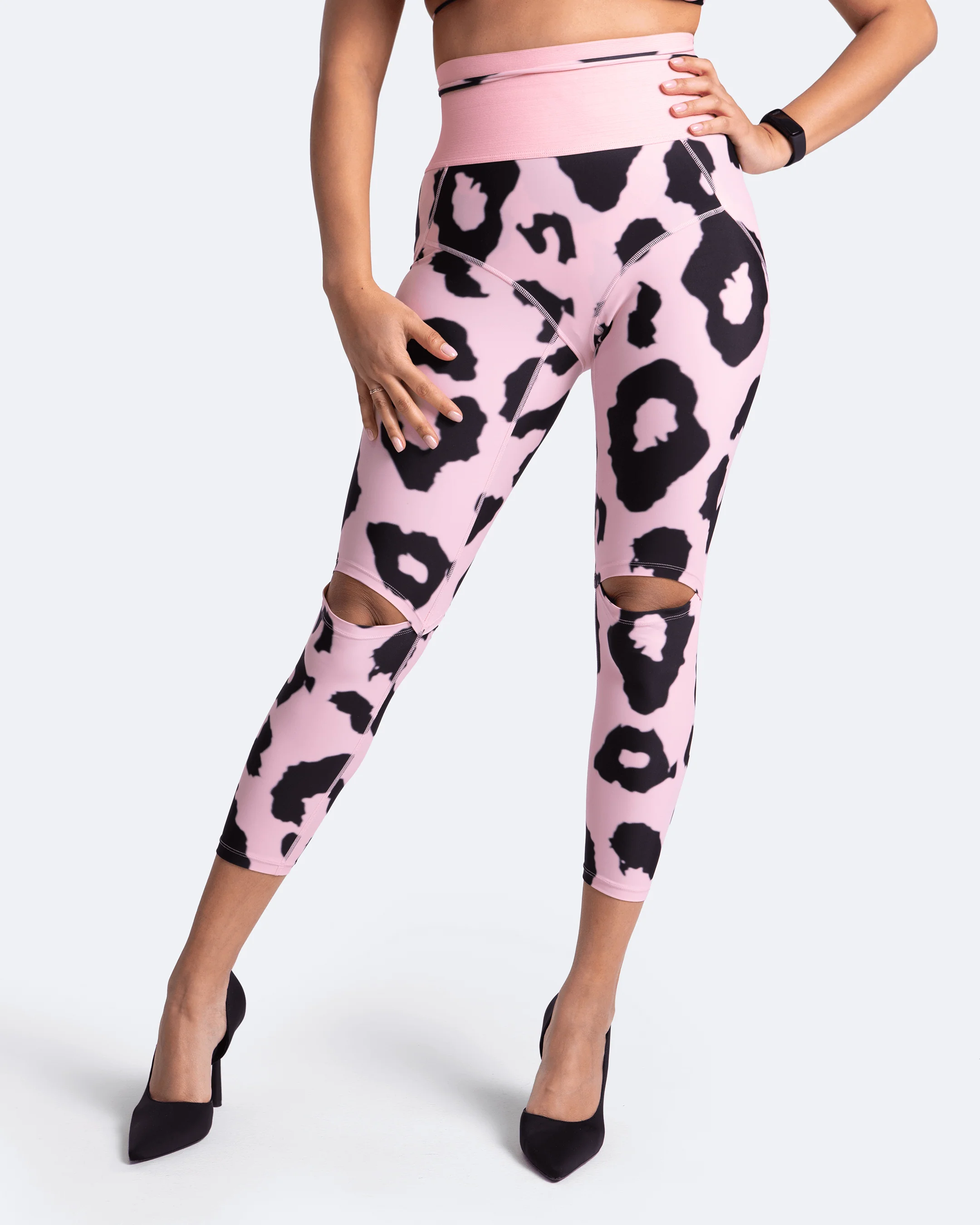 High-Rise Knee-Slit Leggings - Image 7
