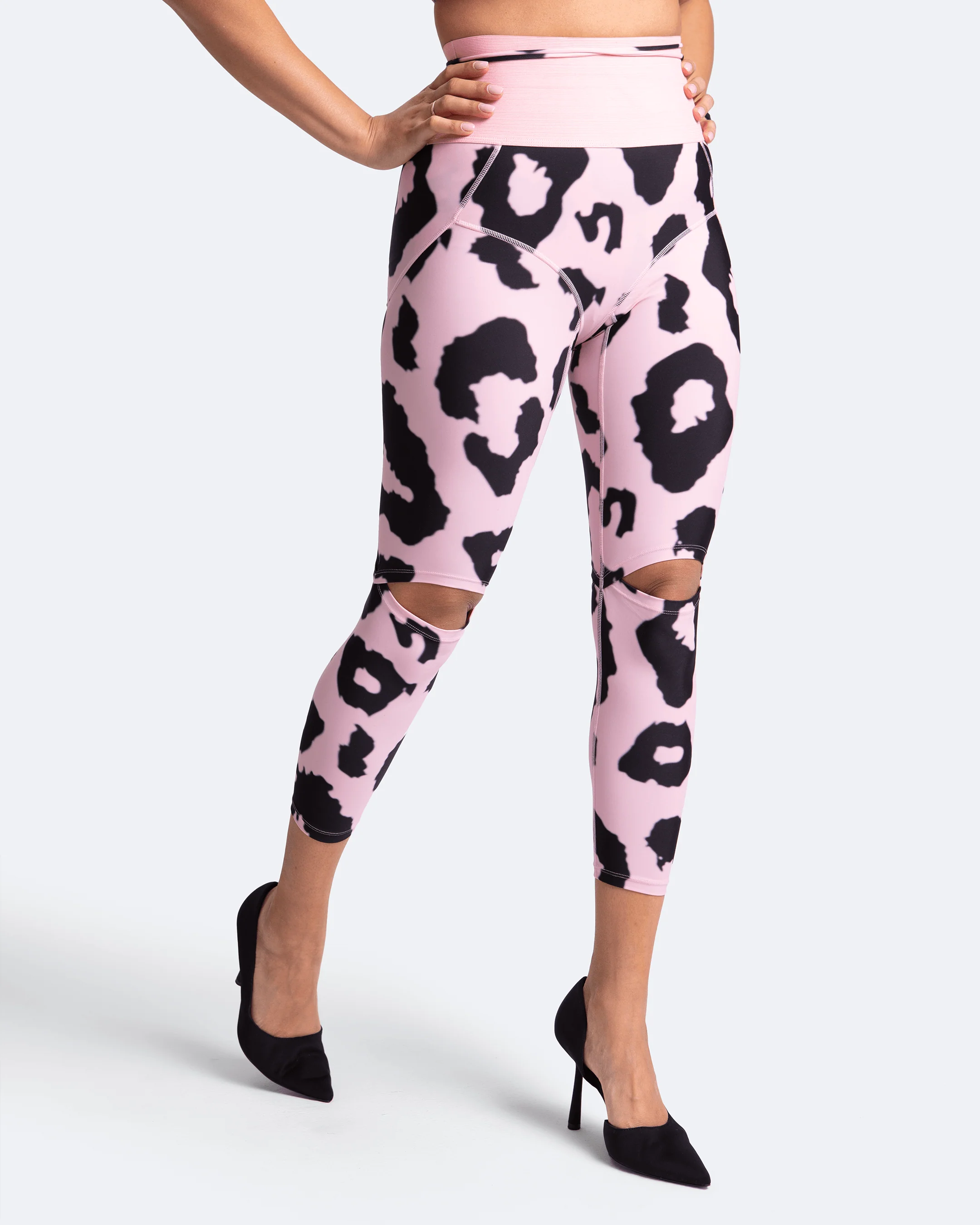 High-Rise Knee-Slit Leggings - Image 8