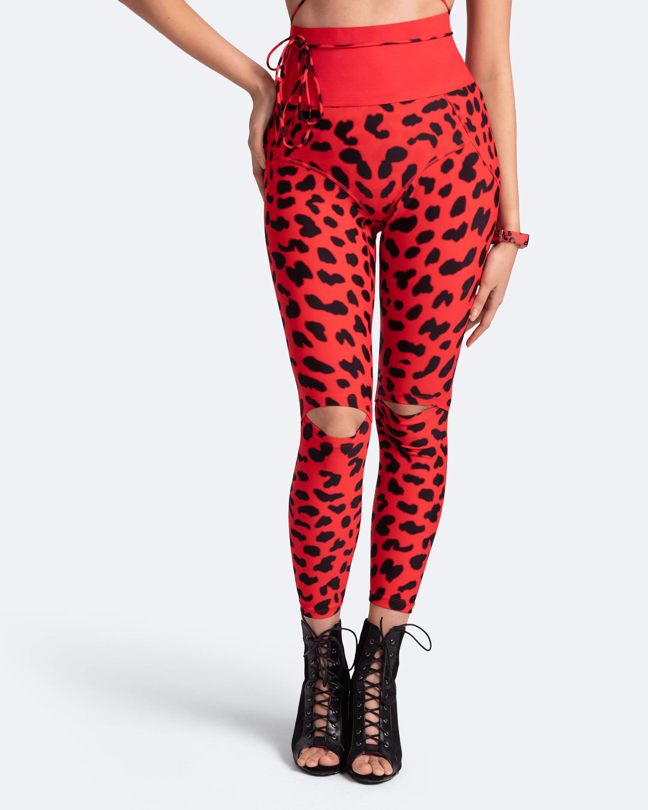 High-Rise Knee-Slit Leggings - Image 2