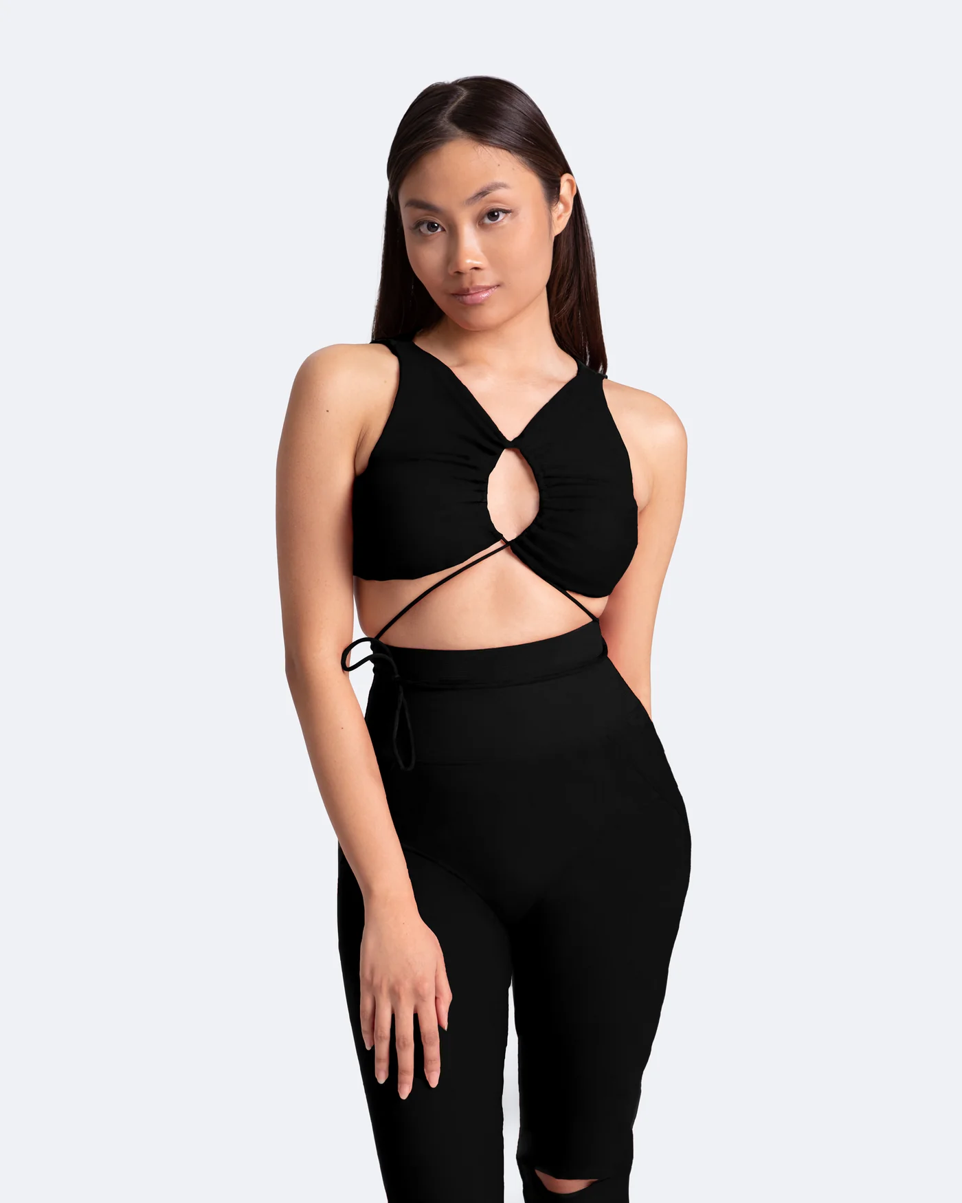High-Rise Knee-Slit Leggings - Image 2