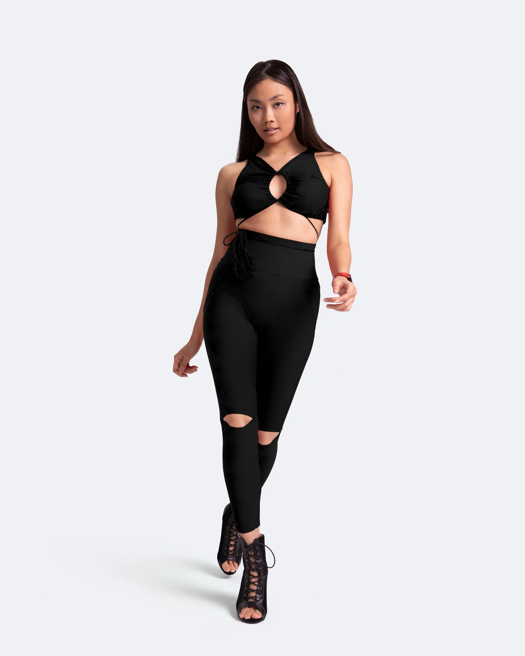 High-Rise Knee-Slit Leggings - Image 3