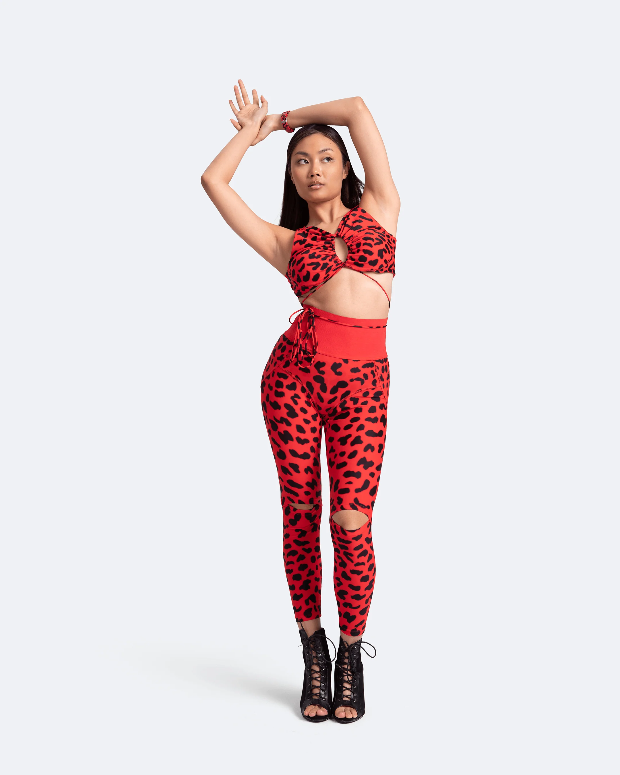 High-Rise Knee-Slit Leggings - Image 6