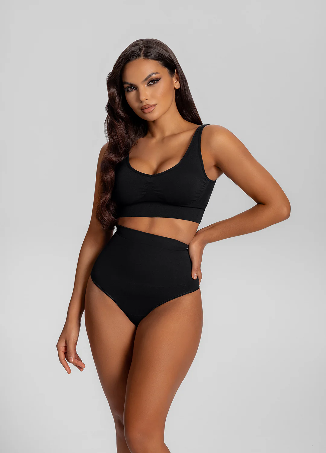 Seamless High-Waisted Tummy-Control Shaping Thong - Image 5