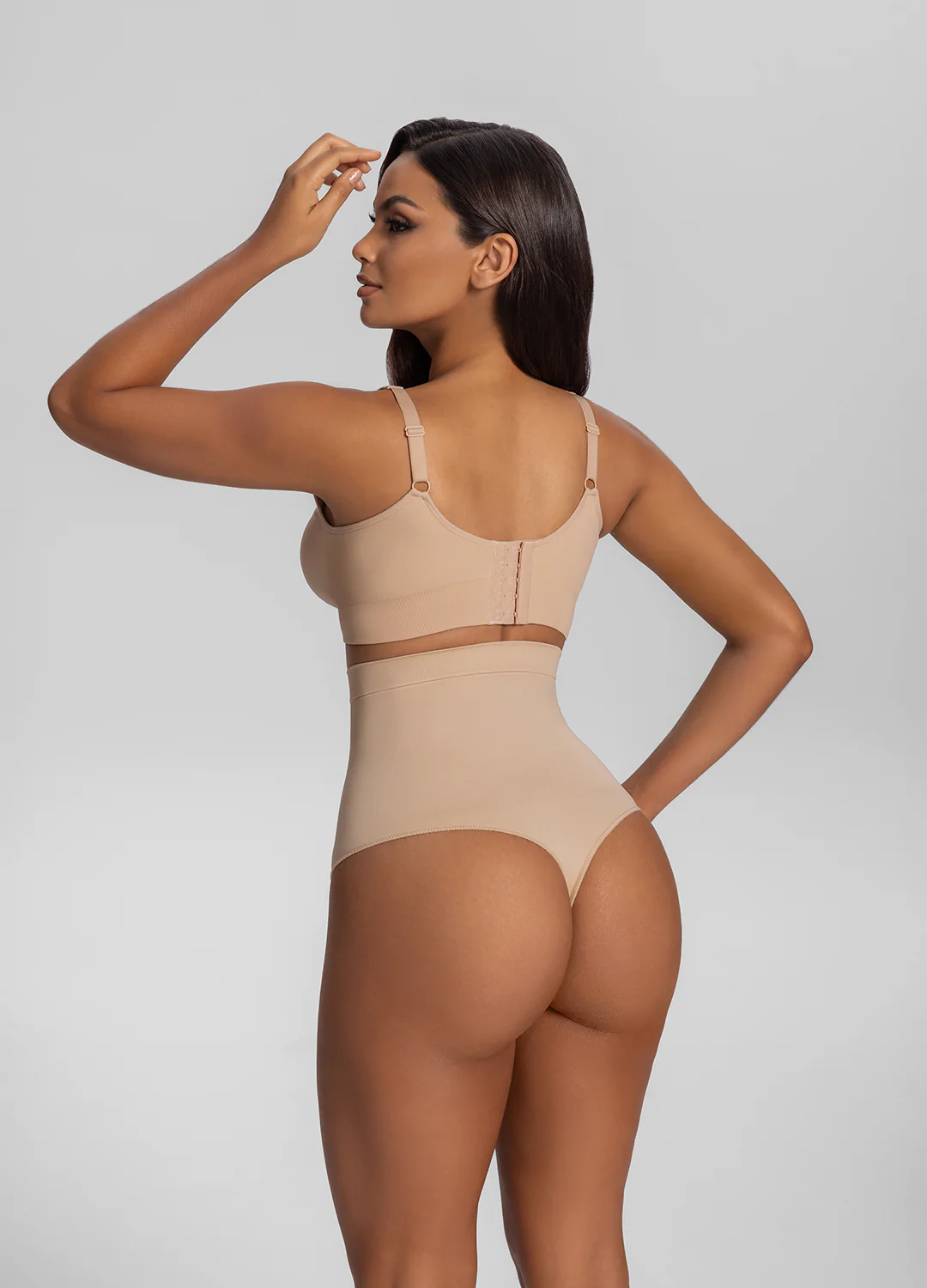 Seamless High-Waisted Tummy-Control Shaping Thong - Image 3