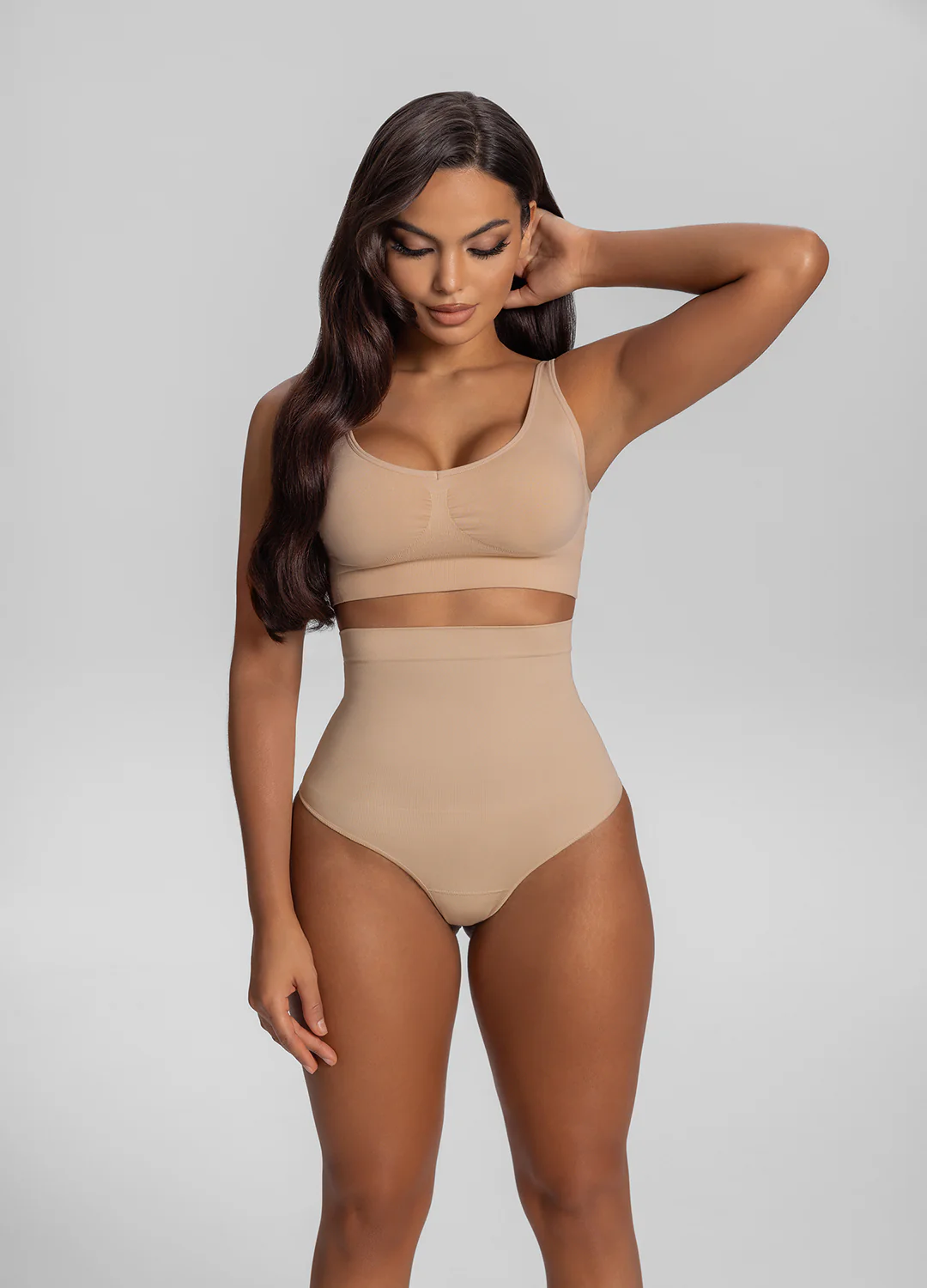Seamless High-Waisted Tummy-Control Shaping Thong - Image 5
