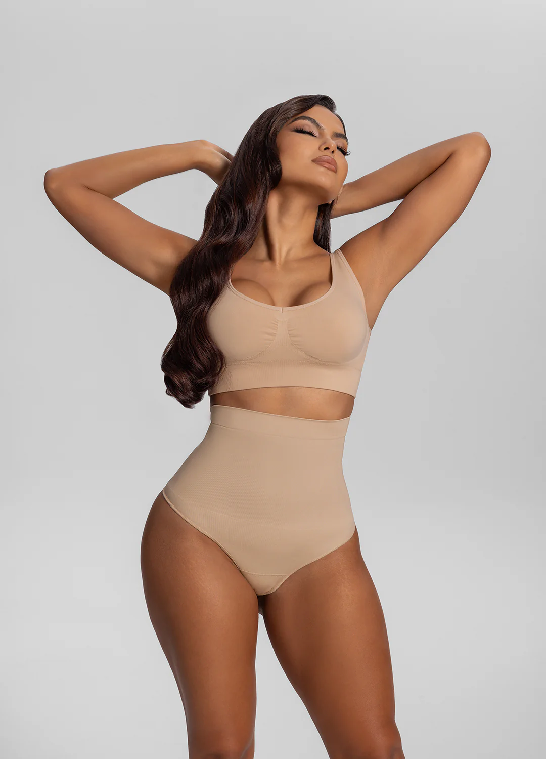 Seamless High-Waisted Tummy-Control Shaping Thong - Image 6