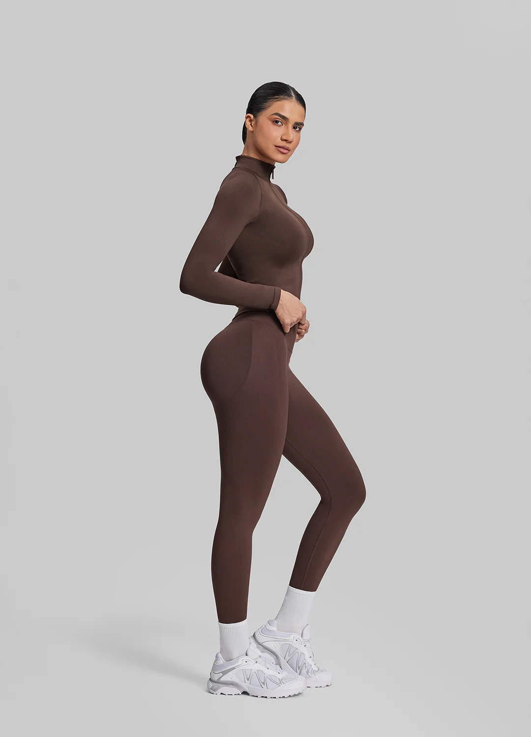 Ultrasculpt Longline Full Zipper Seamless Breathable Warm Jacket - Image 2