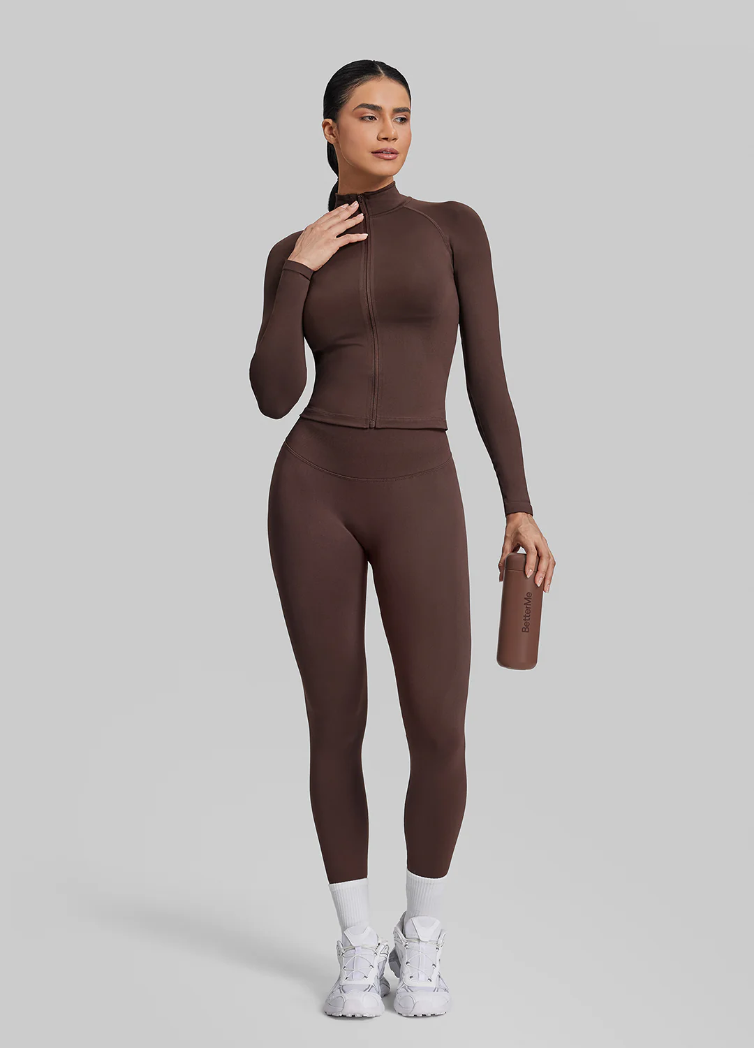 Ultrasculpt Longline Full Zipper Seamless Breathable Warm Jacket - Image 5