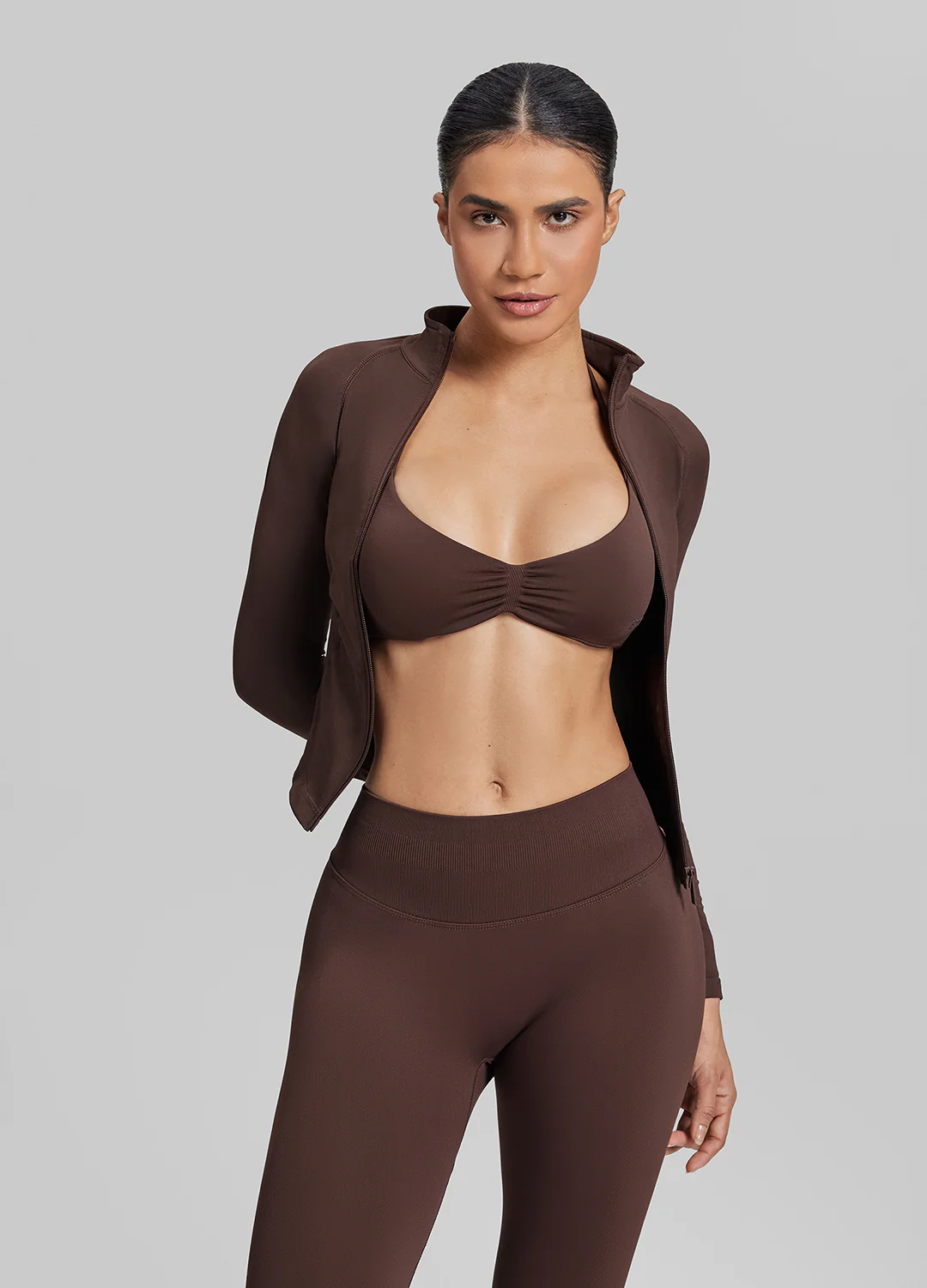 Ultrasculpt Longline Full Zipper Seamless Breathable Warm Jacket - Image 6